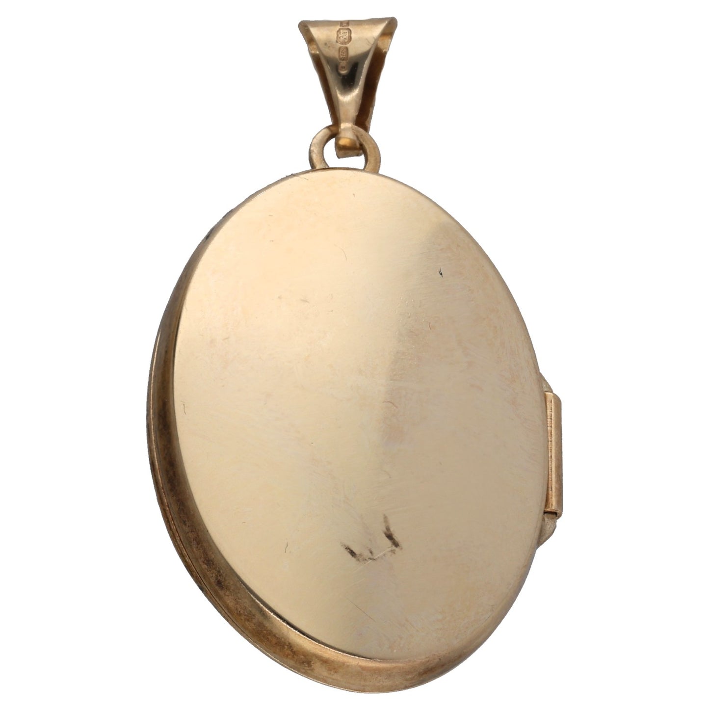 9ct Gold 0.05ct Diamond Patterned Locket Pendant