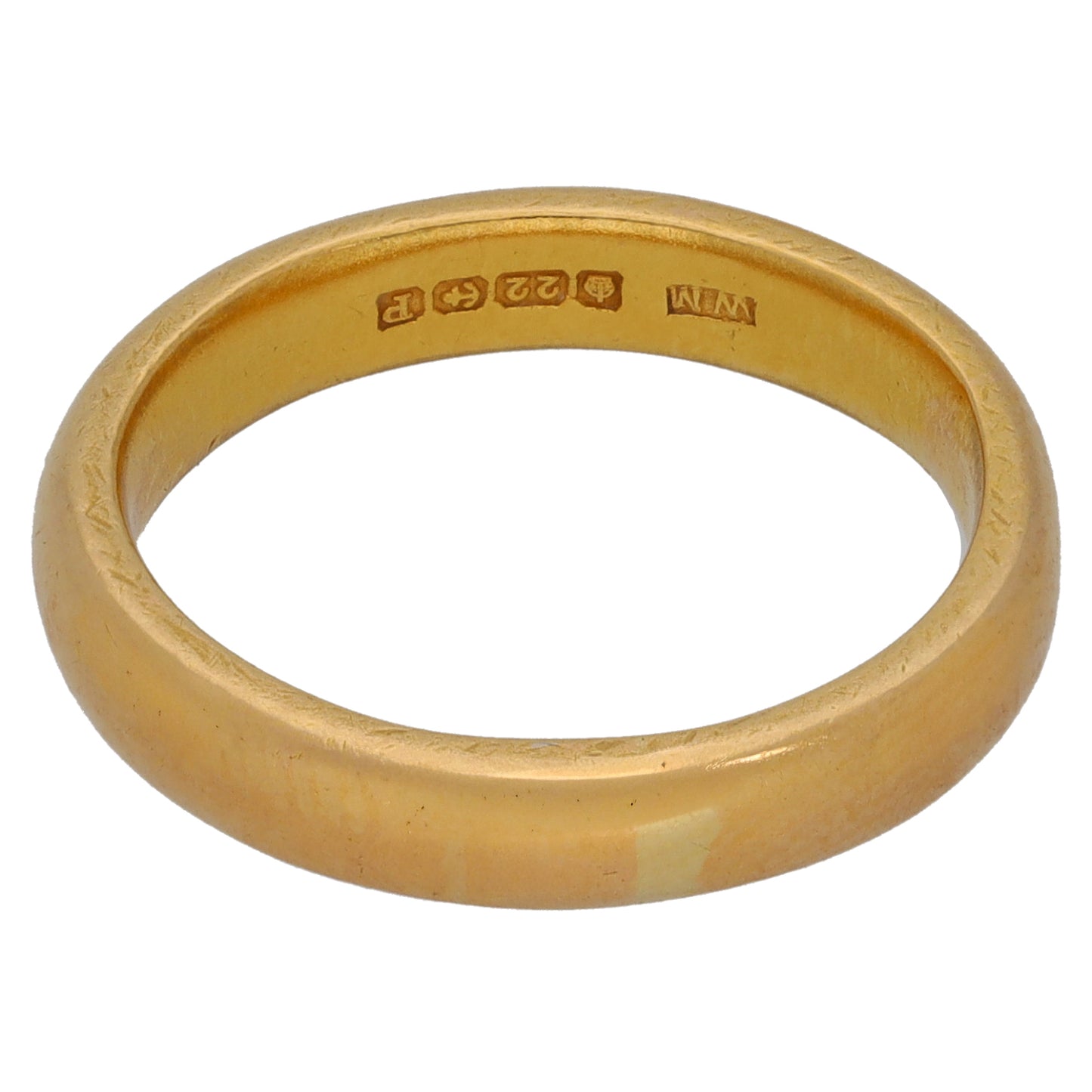 22ct Gold Plain Wedding Ring Size M