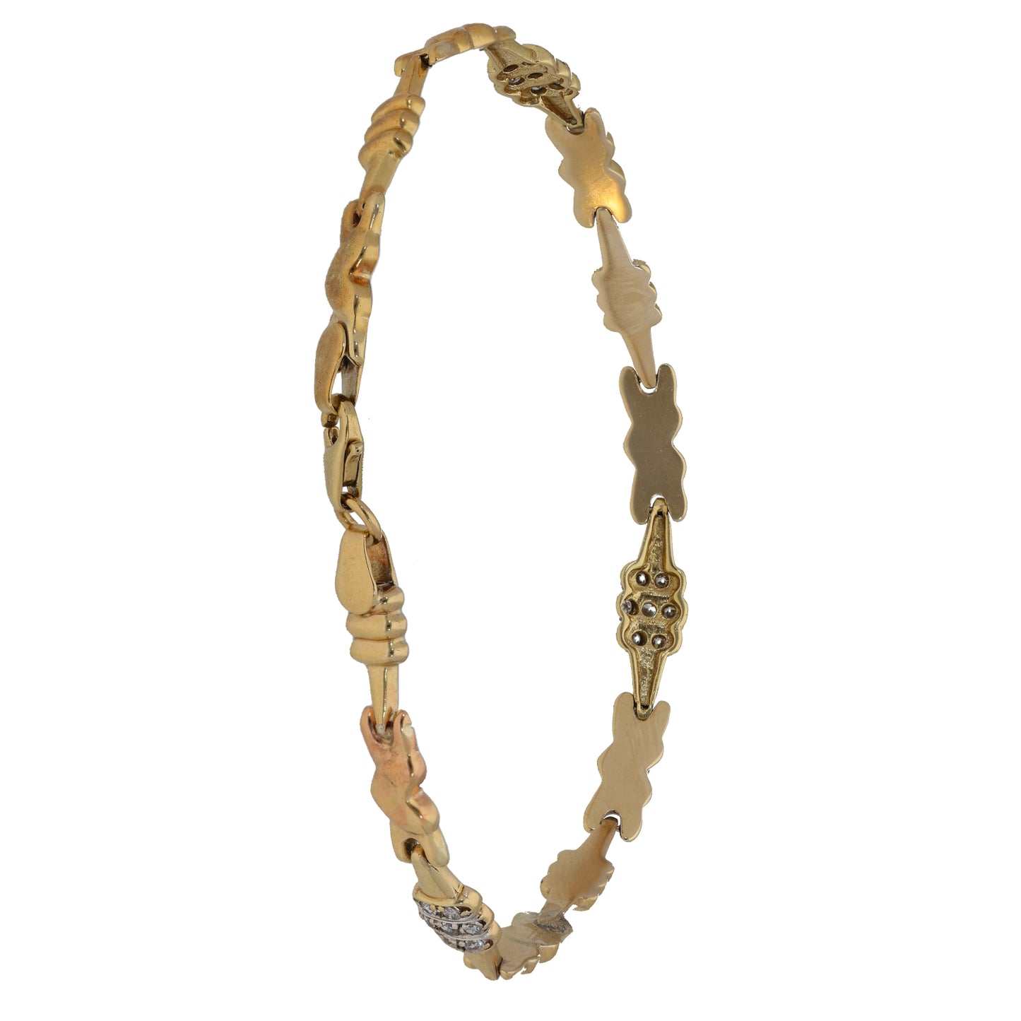 9ct Gold Cubic Zirconia Alternative Bracelet