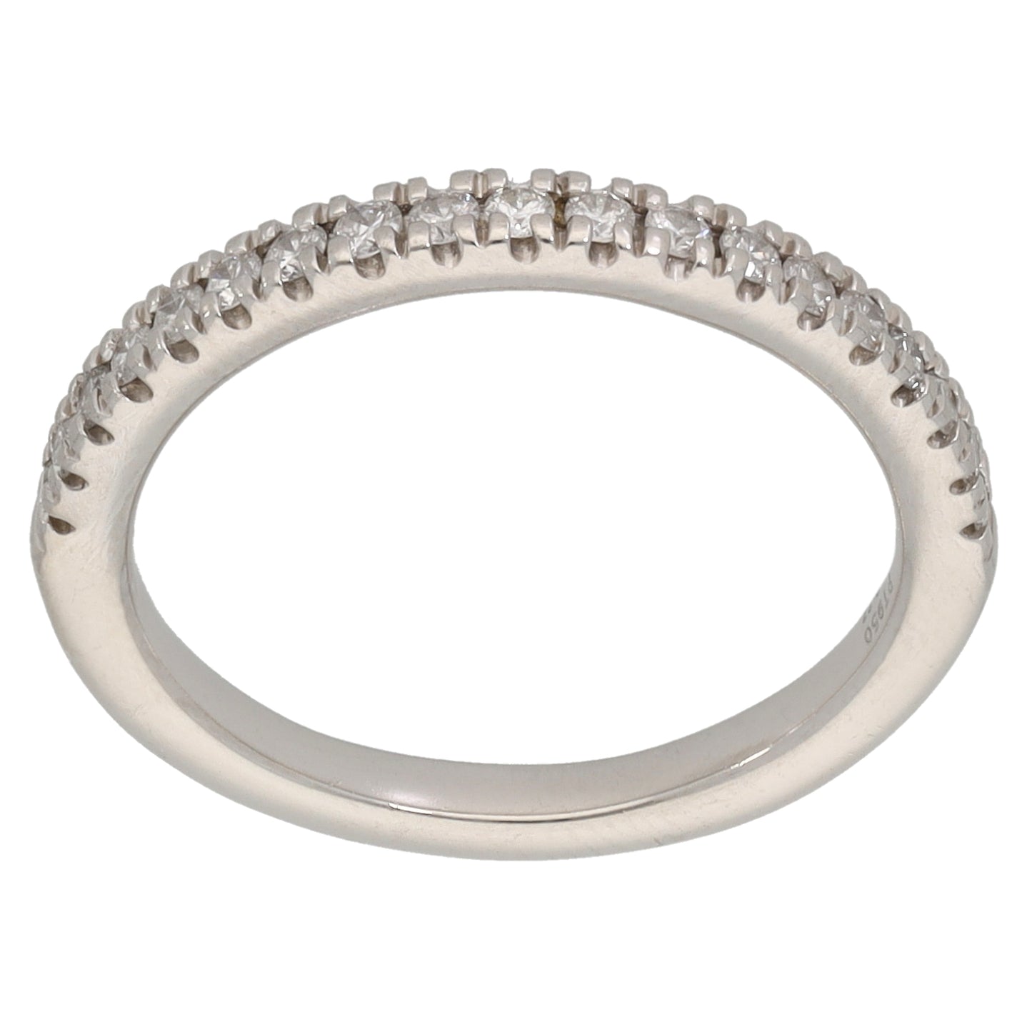 Platinum 0.22ct Diamond Half Eternity Ring Size K