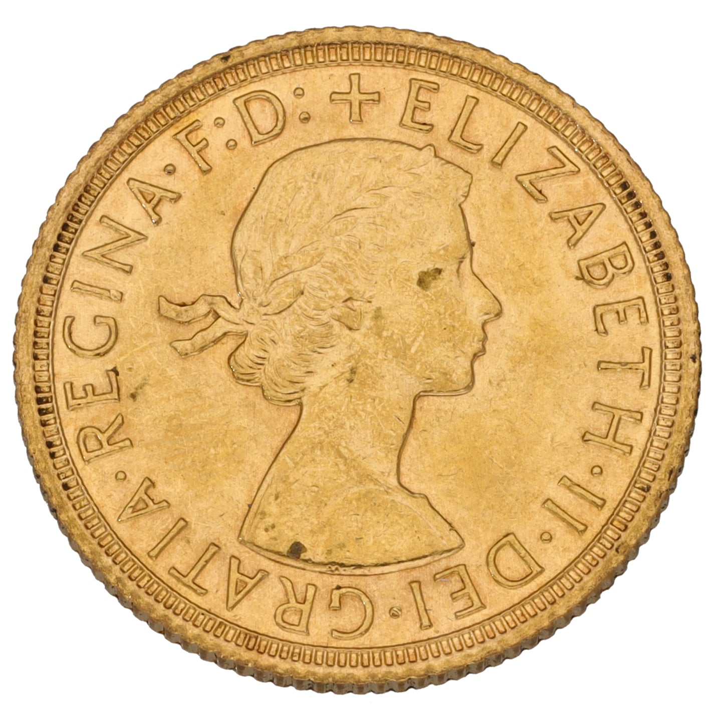 22ct Gold Queen Elizabeth II Full Sovereign Coin 1964