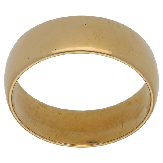 9ct Gold Plain Wedding Ring Size P