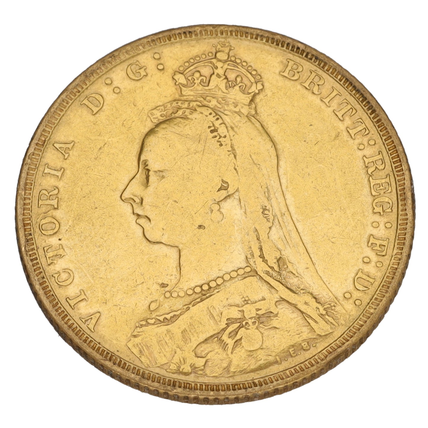 22ct Gold Queen Victoria Full Sovereign Coin 1889
