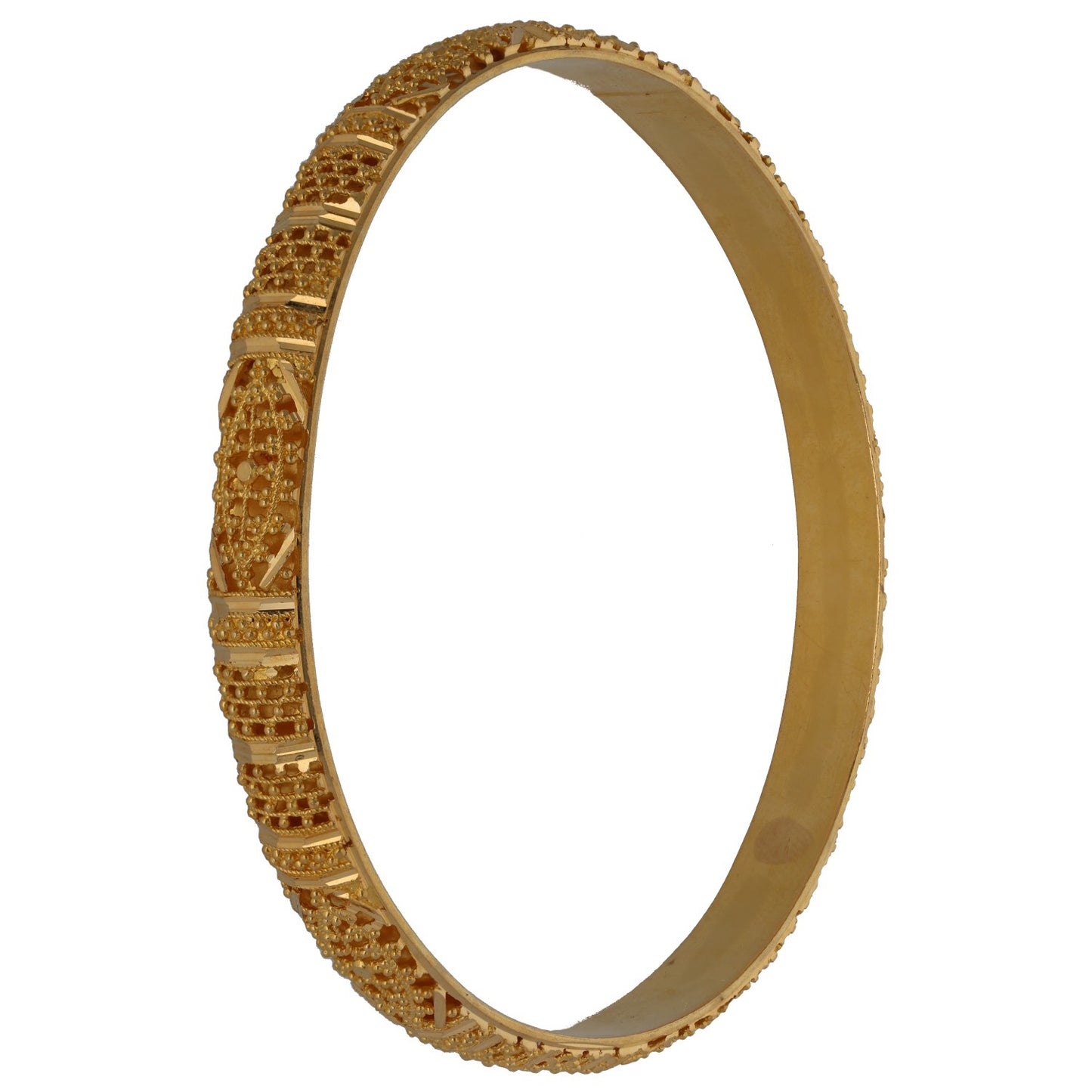 22ct Gold Patterned Bangle