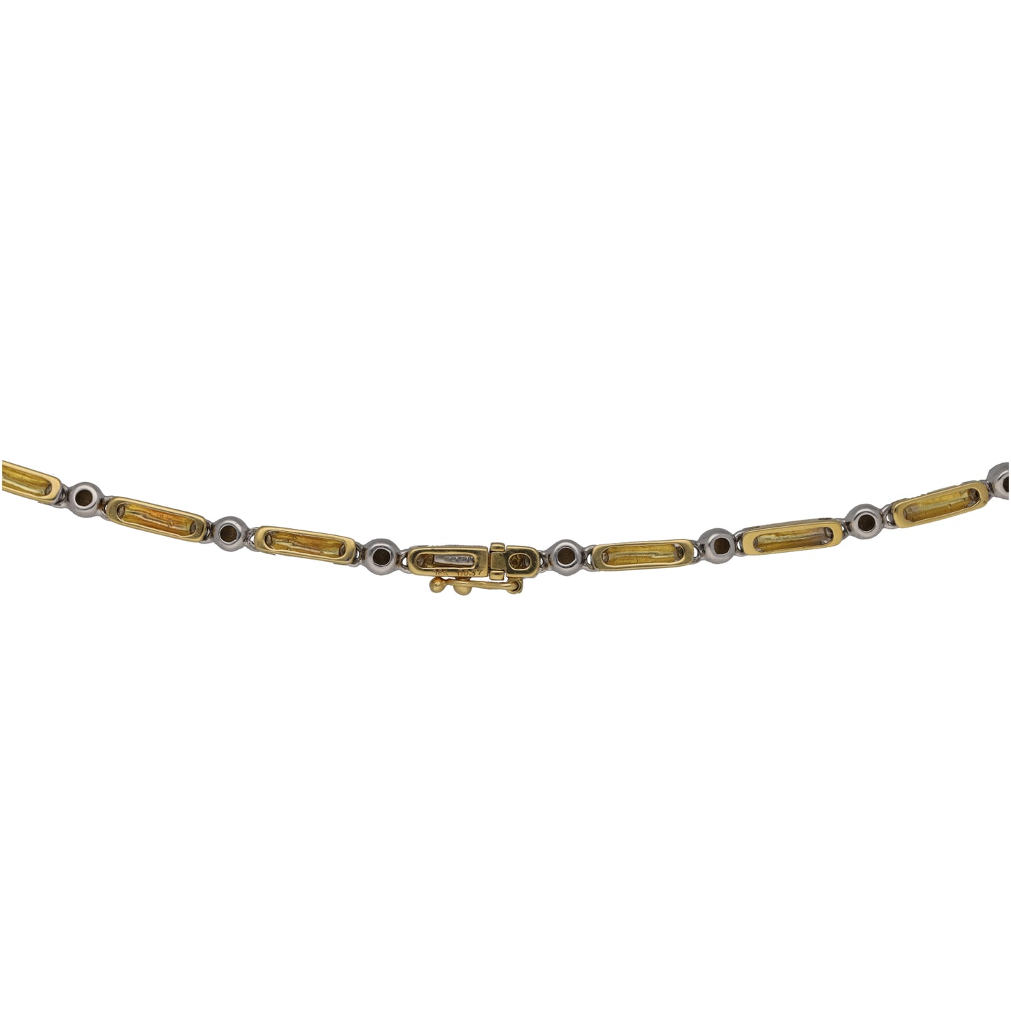 18ct Gold 0.37ct Diamond Fancy Necklace 17"