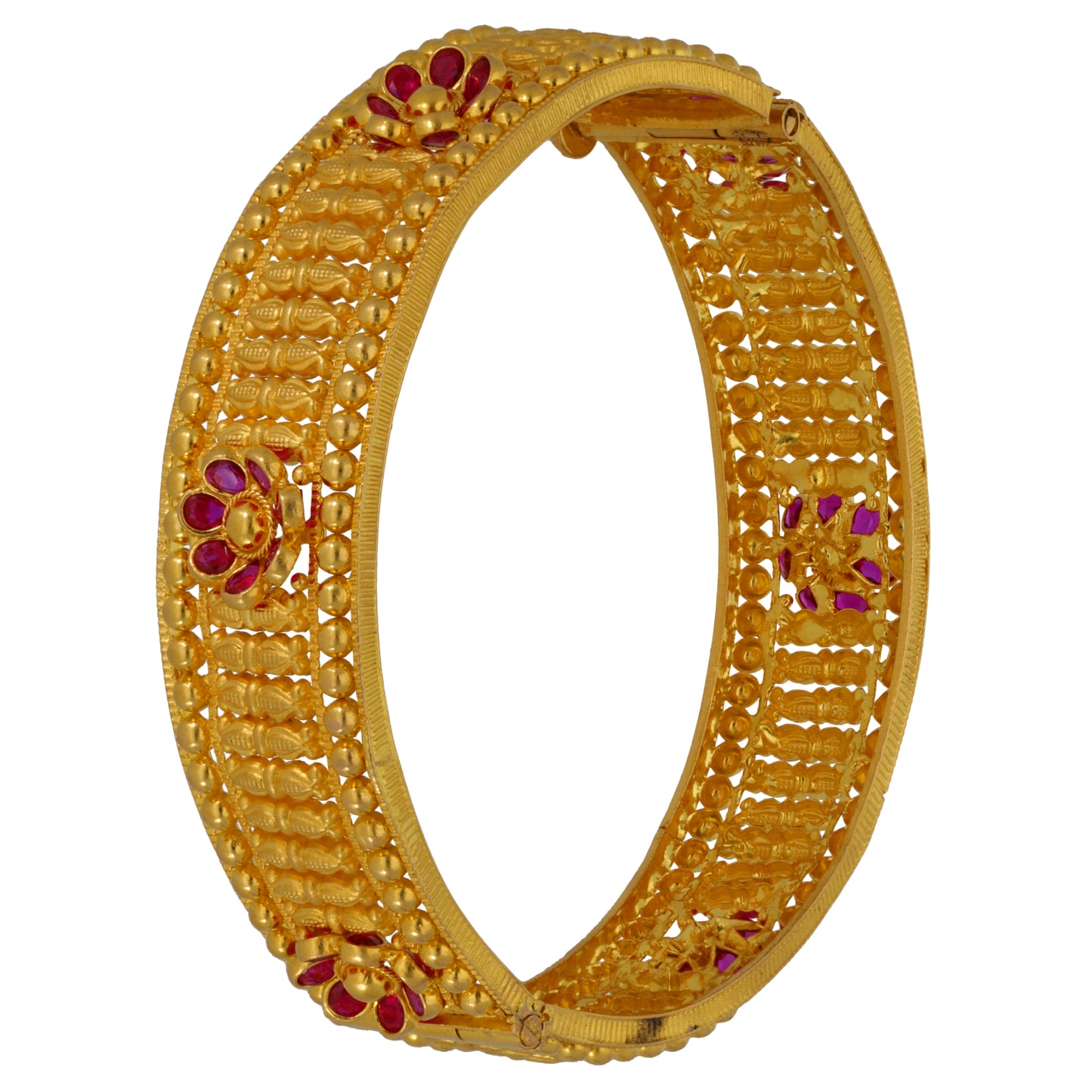 22ct Gold Imitation Hinged/Clasp Bangle