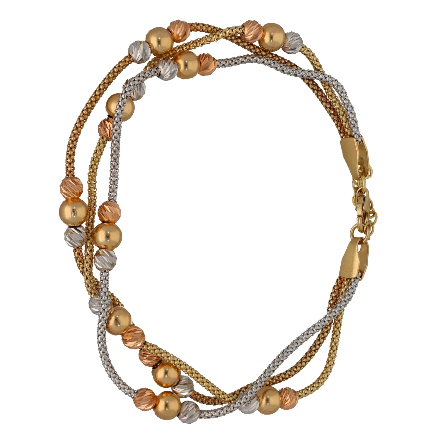 14ct Tricolour Gold Fancy Bracelet