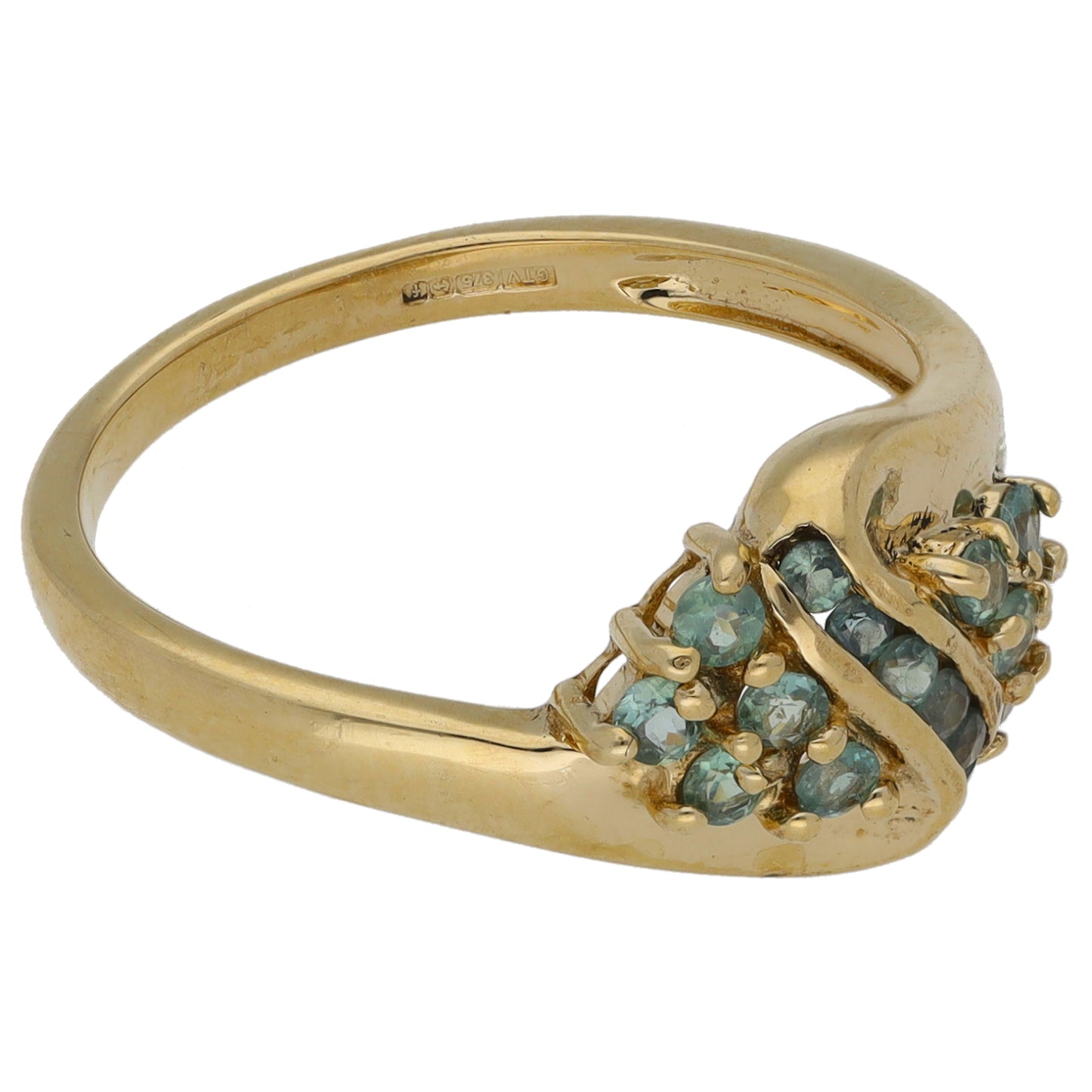 9ct Gold Chrysoberyl Dress/Cocktail Ring Size N