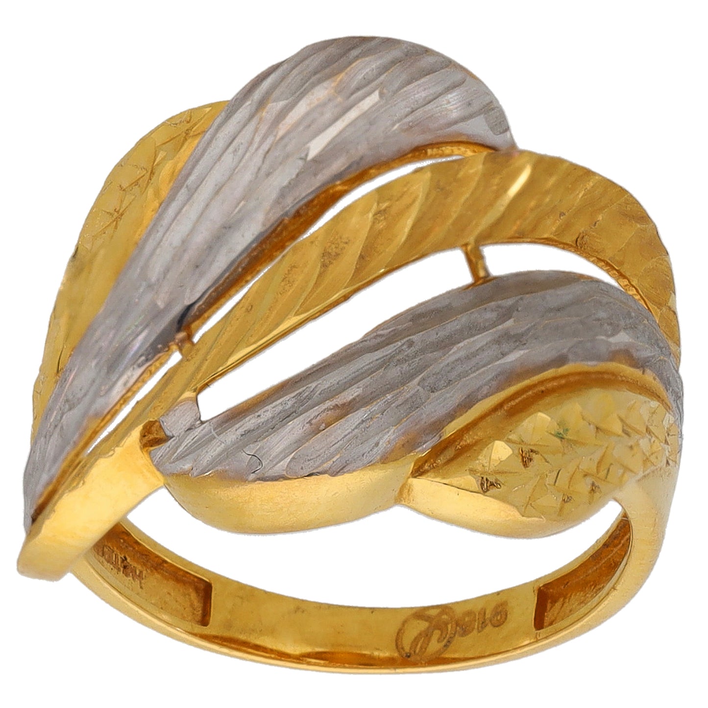 22ct Bi-Colour Gold Alternative Ring Size L