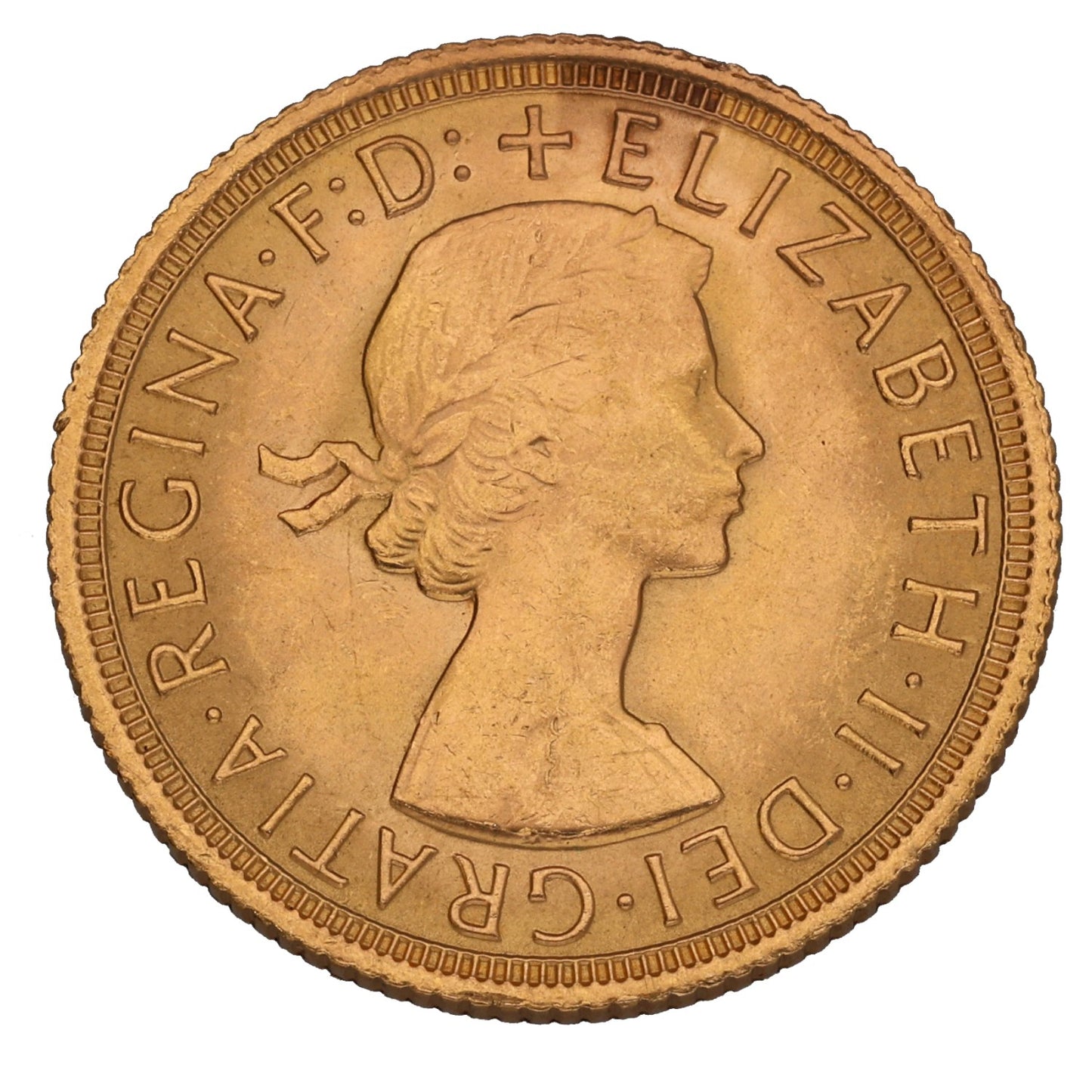 22ct Gold Queen Elizabeth II Full Sovereign Coin 1968