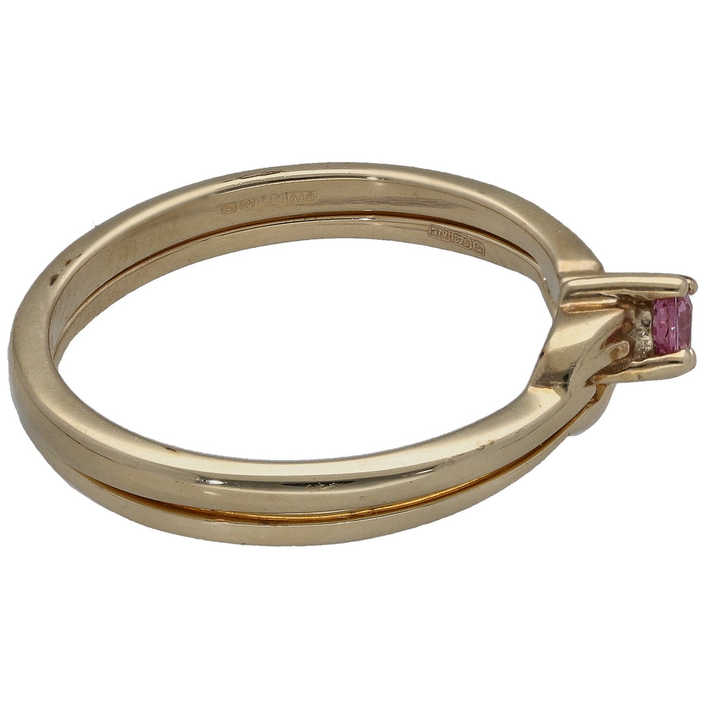 9ct Gold Sapphire Ring Set Size N