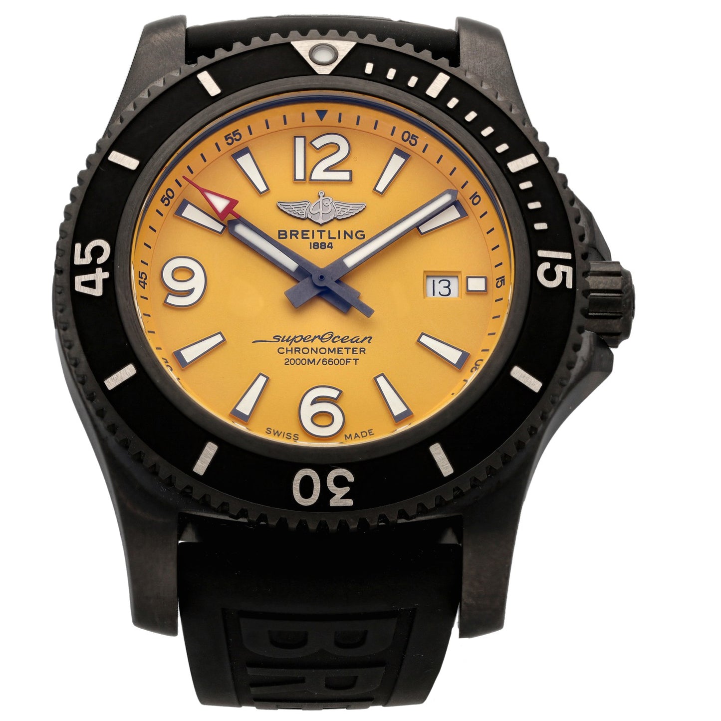 Breitling Superocean M17368 46mm DLC Stainless Steel Watch