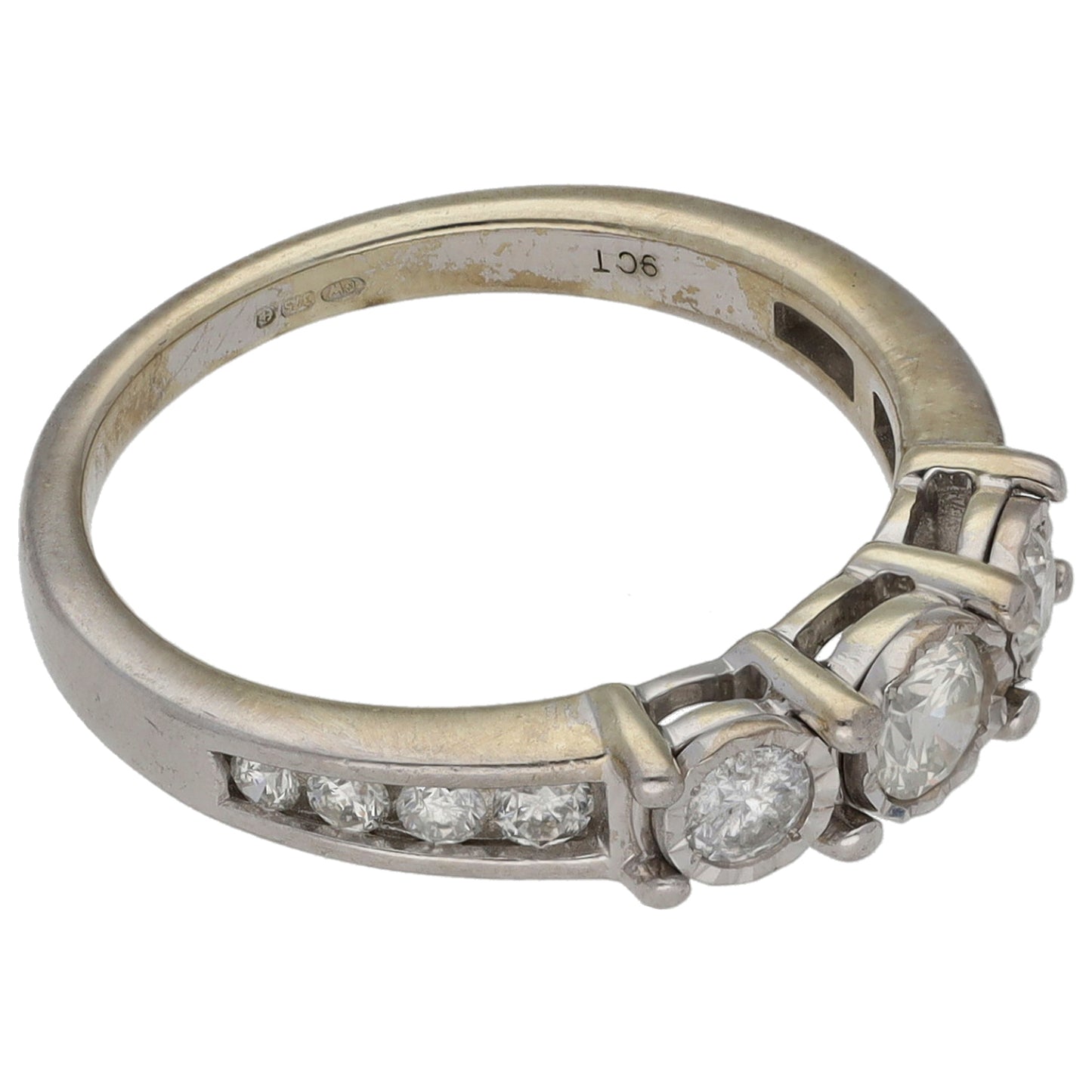 9ct White Gold 0.50ct Diamond Dress/Cocktail Ring Size K
