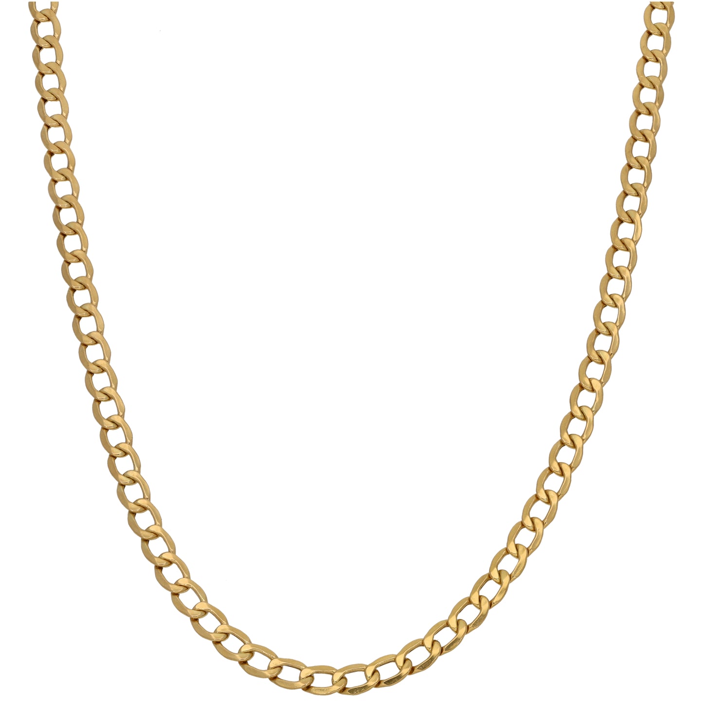 9ct Gold Curb Chain 18"