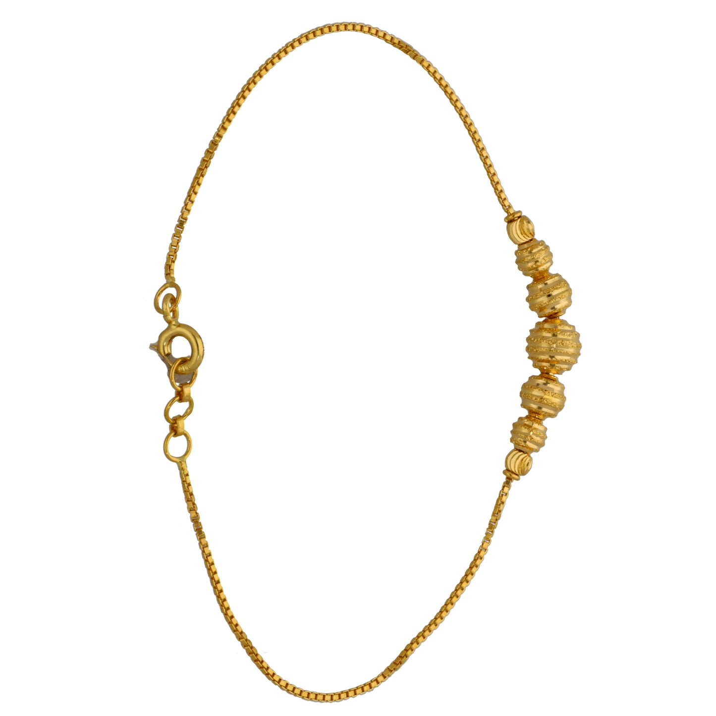New 22ct Gold Fancy Bead Bracelet