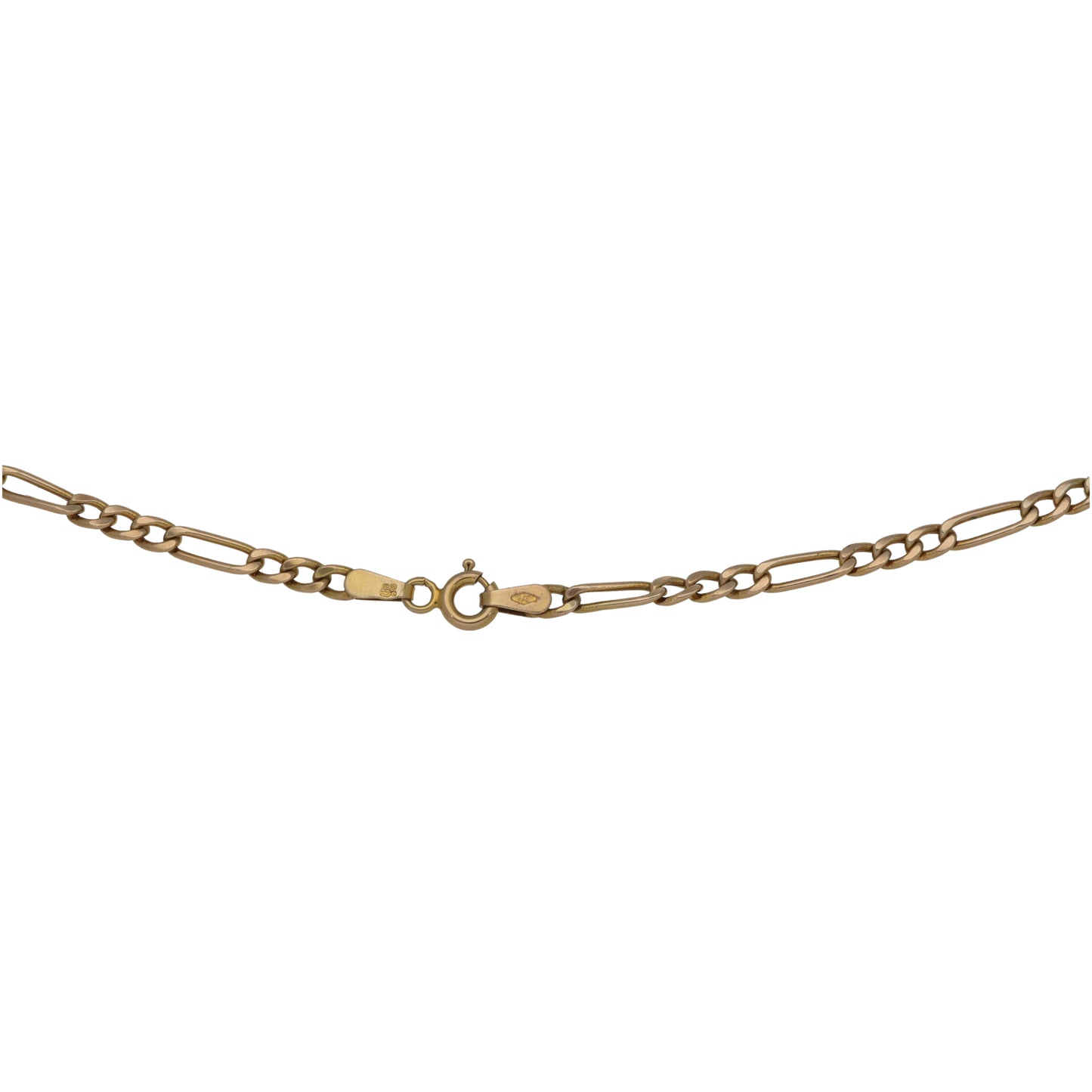 9ct Gold Figaro Chain 18"