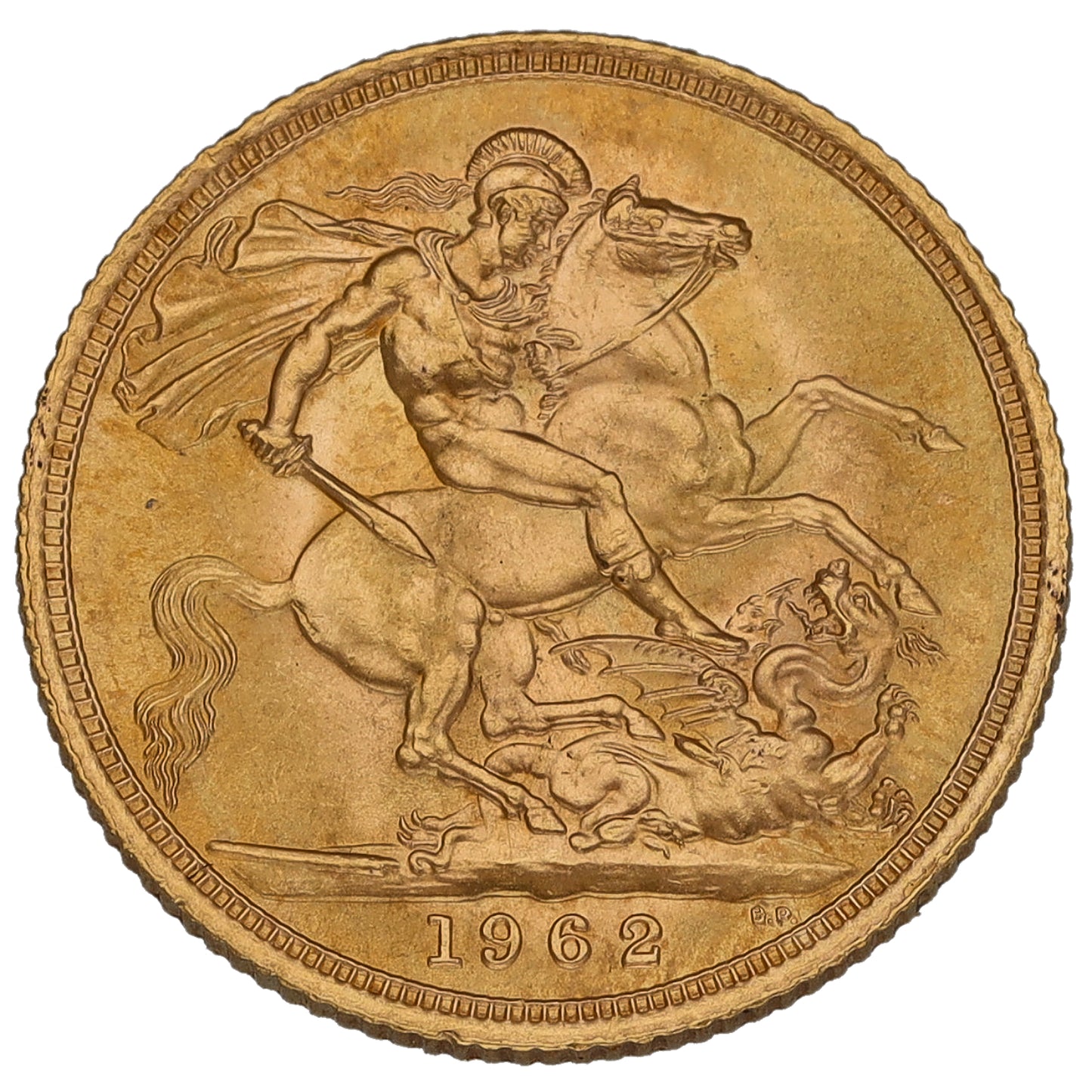 22ct Gold Queen Elizabeth II Full Sovereign Coin 1962