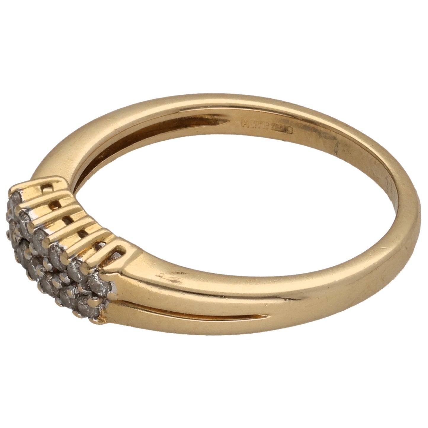 18ct Gold 0.26ct Diamond Dress/Cocktail Ring Size N