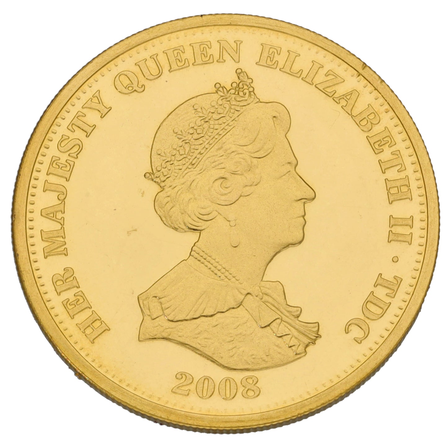 22ct Gold Queen Elizabeth II Half Guinea Coin 2008