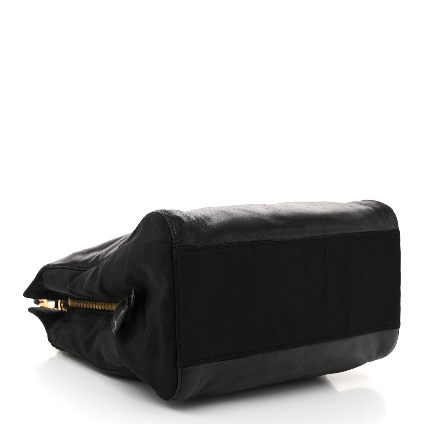 Prada Embossed Logo Chain Nappa Leather Bag - Black