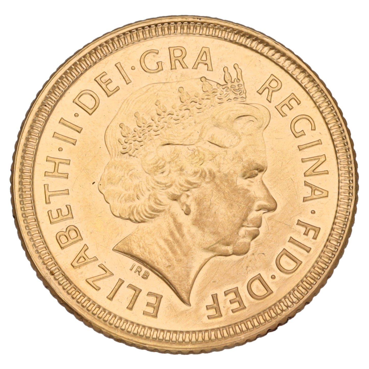 22ct Gold Queen Elizabeth II Half Sovereign Coin 2002