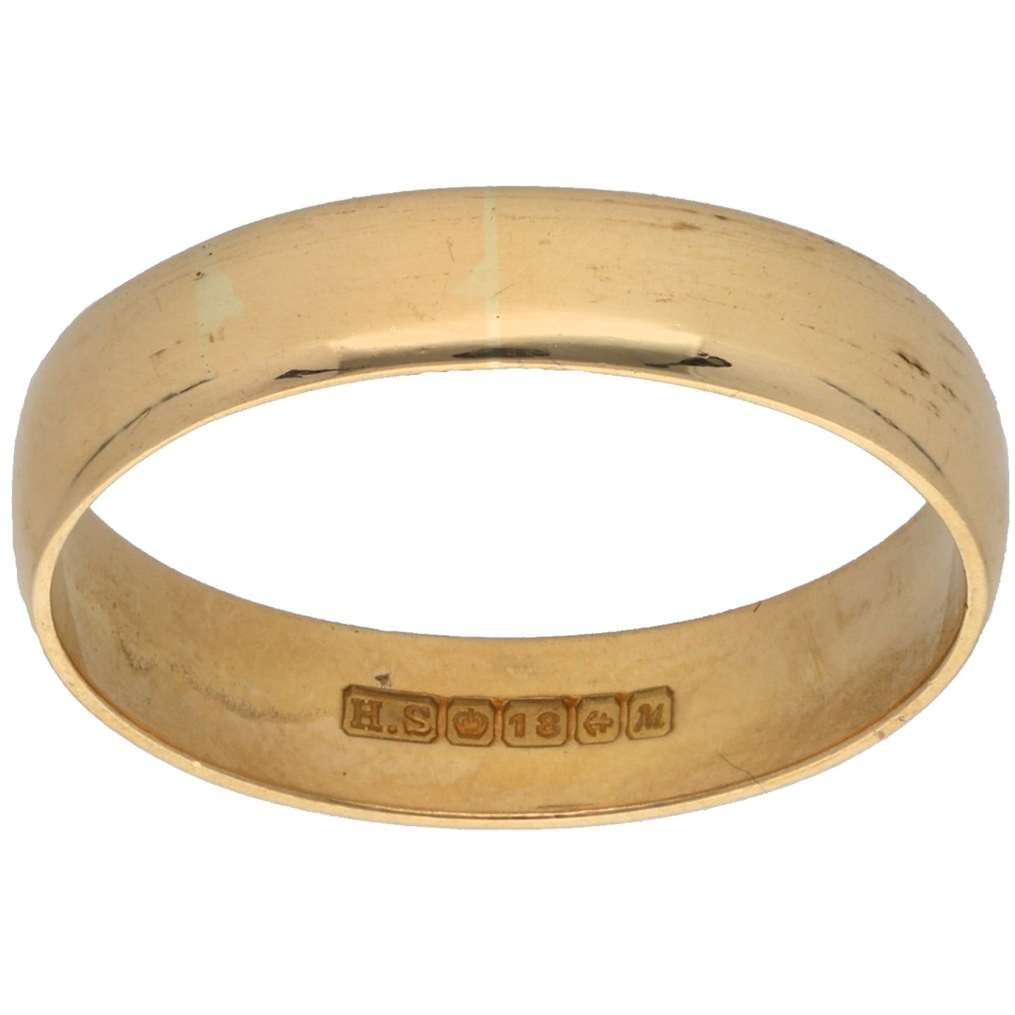 18ct Gold Plain Wedding Ring Size U