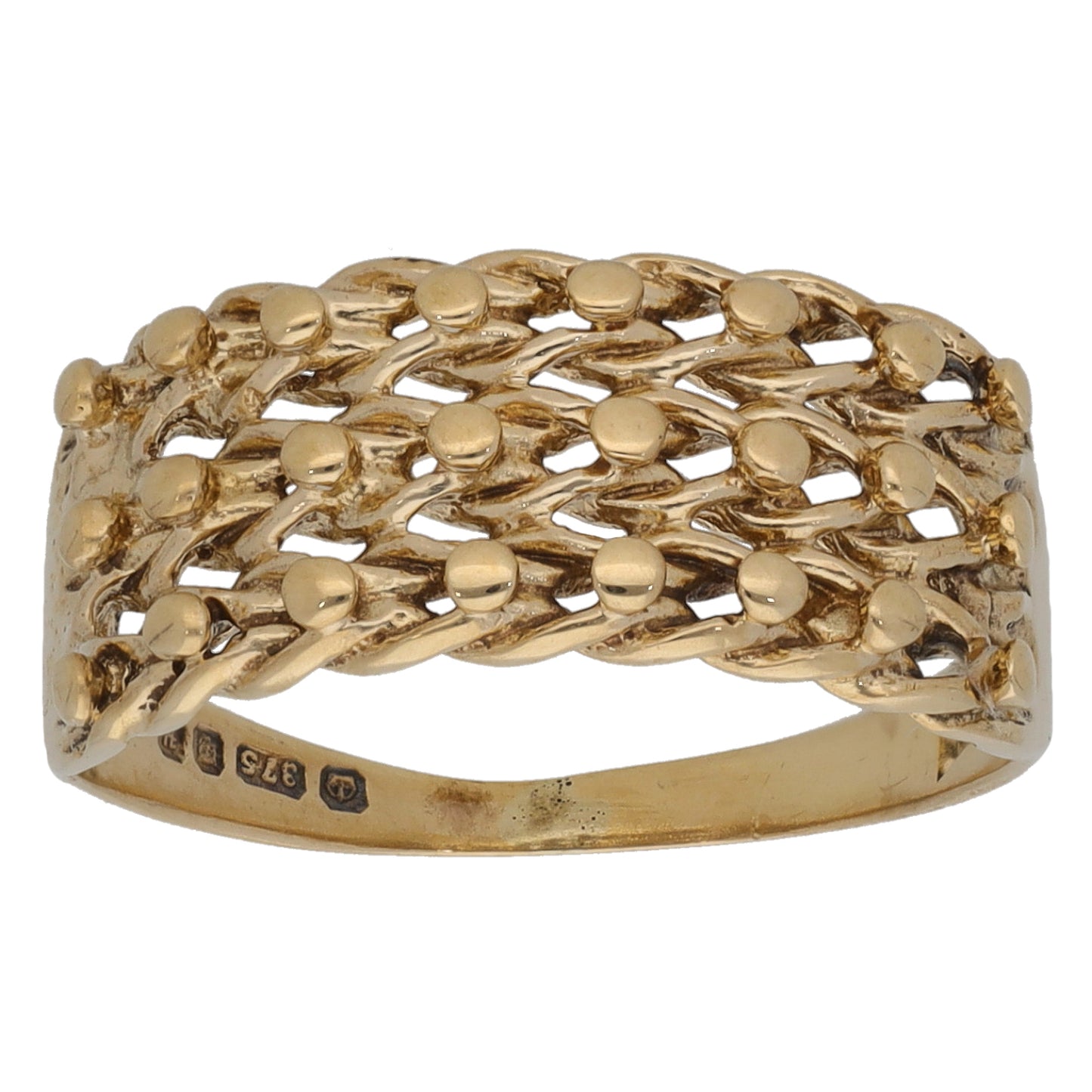 9ct Gold Keeper Ring Size L