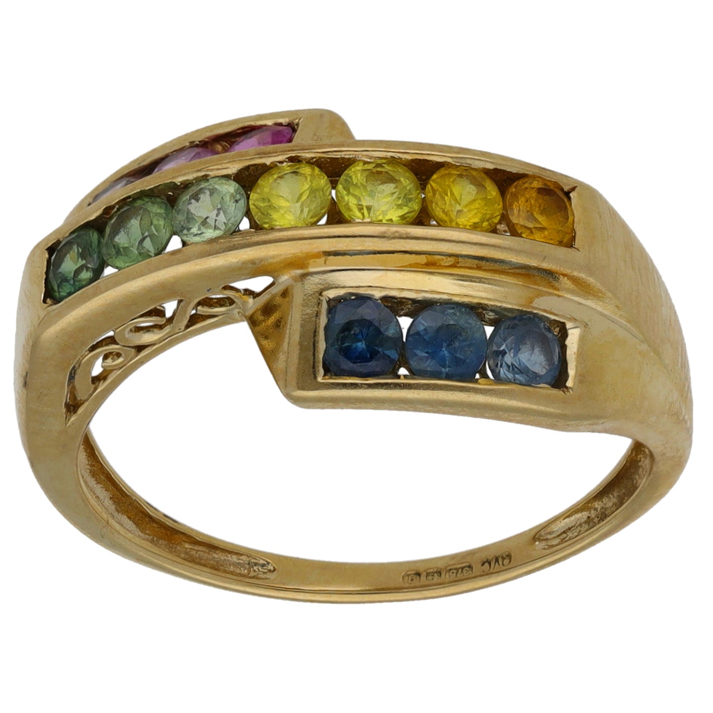 9ct Gold Sapphire Dress/Cocktail Ring Size N