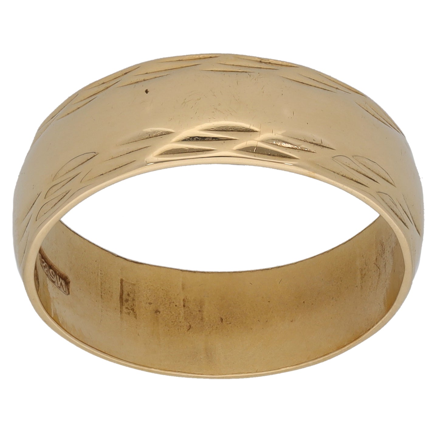 9ct Gold Plain Wedding Ring Size O