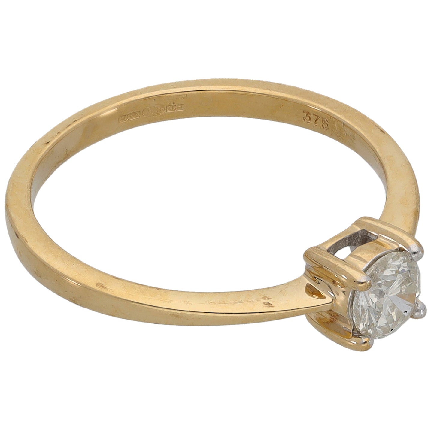 9ct Gold 0.30ct Diamond Solitaire Ring Size M