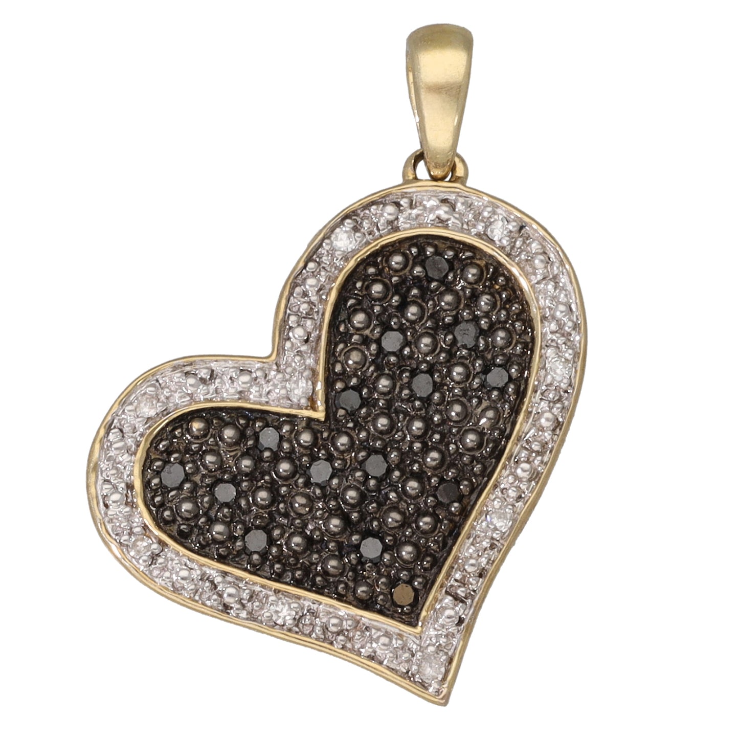 New 9ct Gold 0.12ct Diamond Heart Pendant