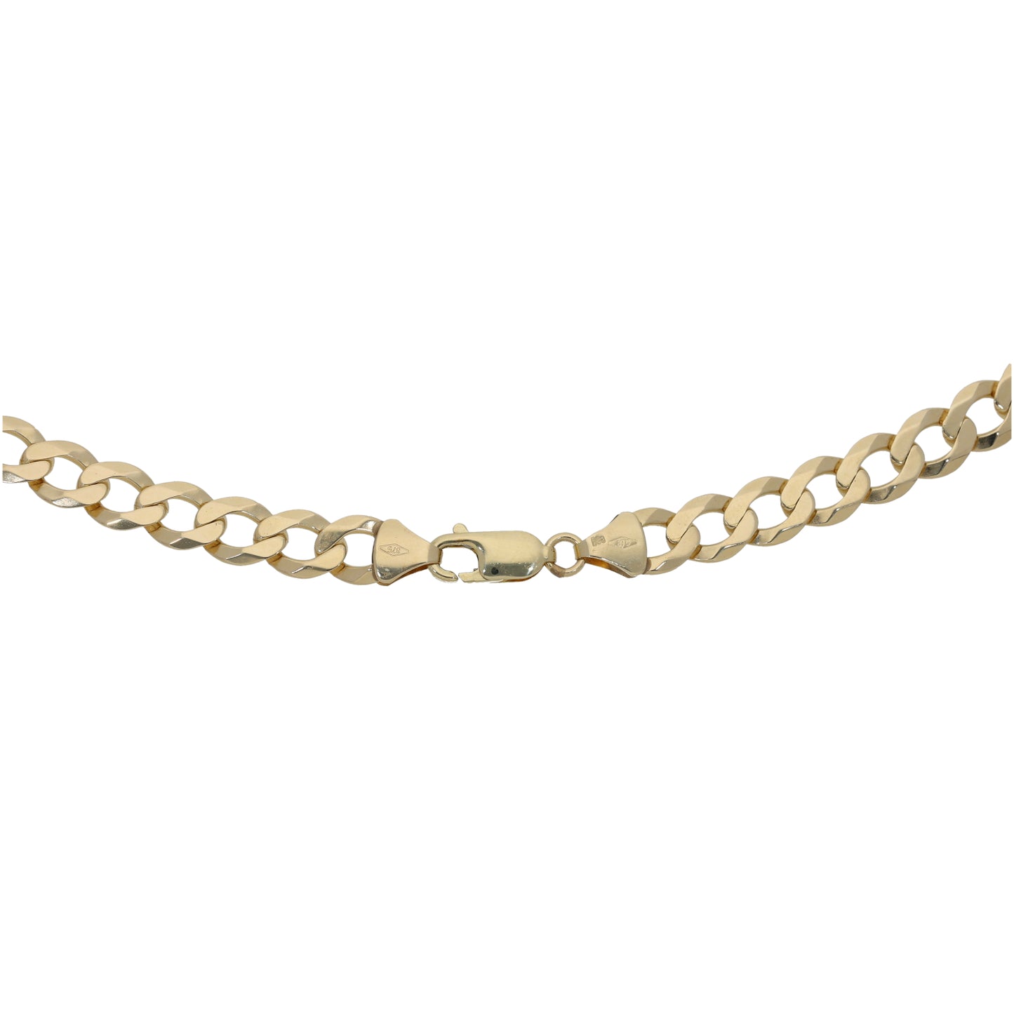 9ct Gold Curb Chain 22"