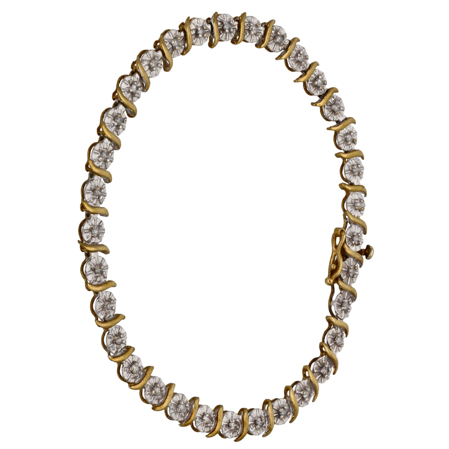 9ct Gold 0.33ct Diamond Line/Tennis Bracelet