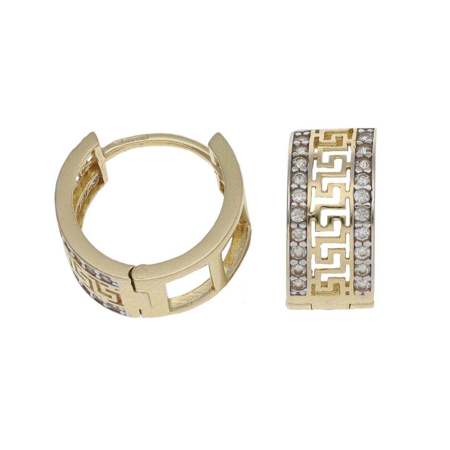 14ct Gold Cubic Zirconia Hoop Earrings