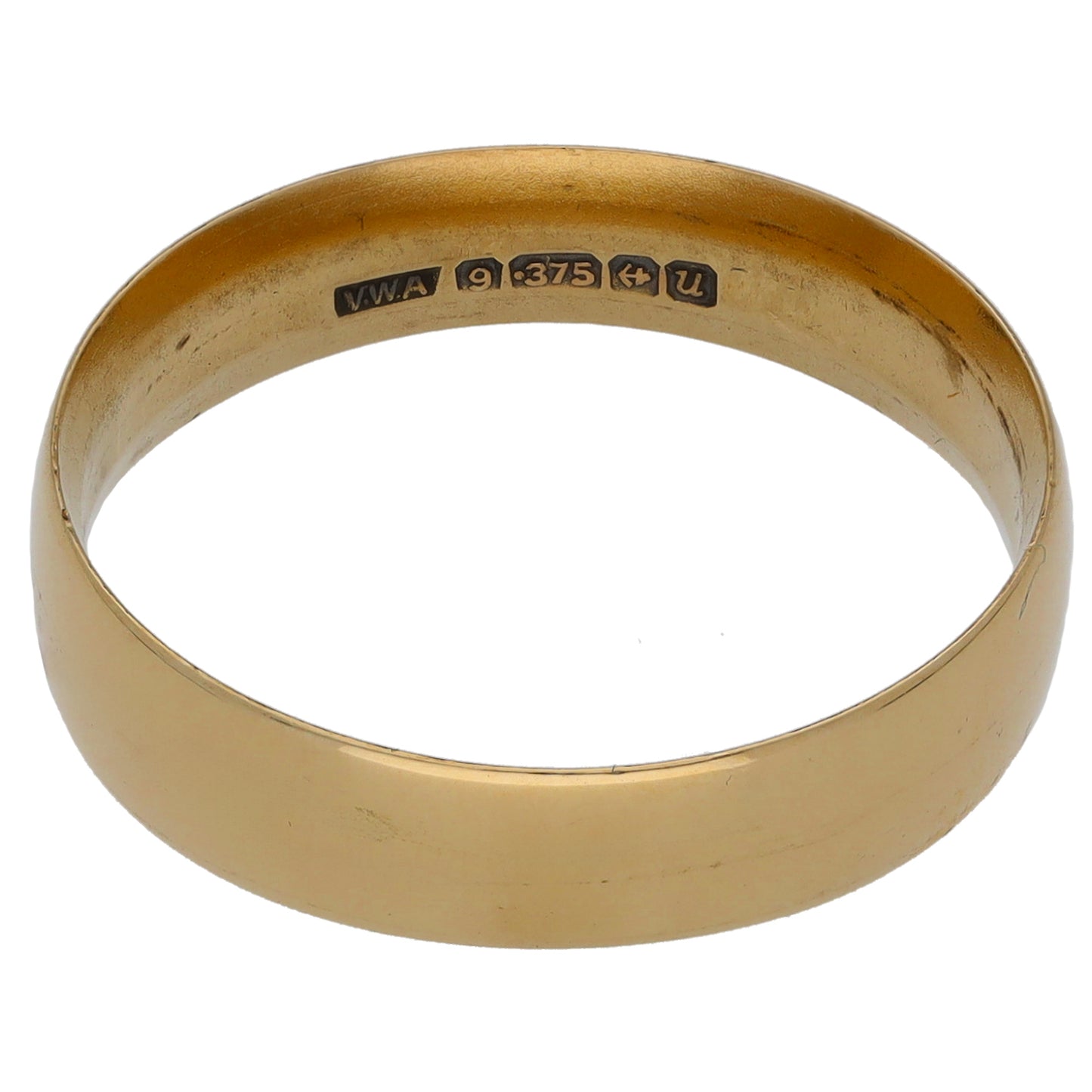 9ct Gold Plain Wedding Ring Size T