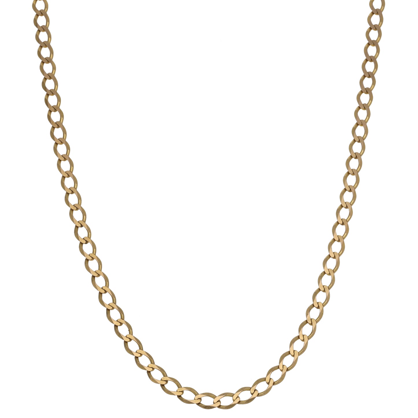 9ct Gold Curb Chain 18"