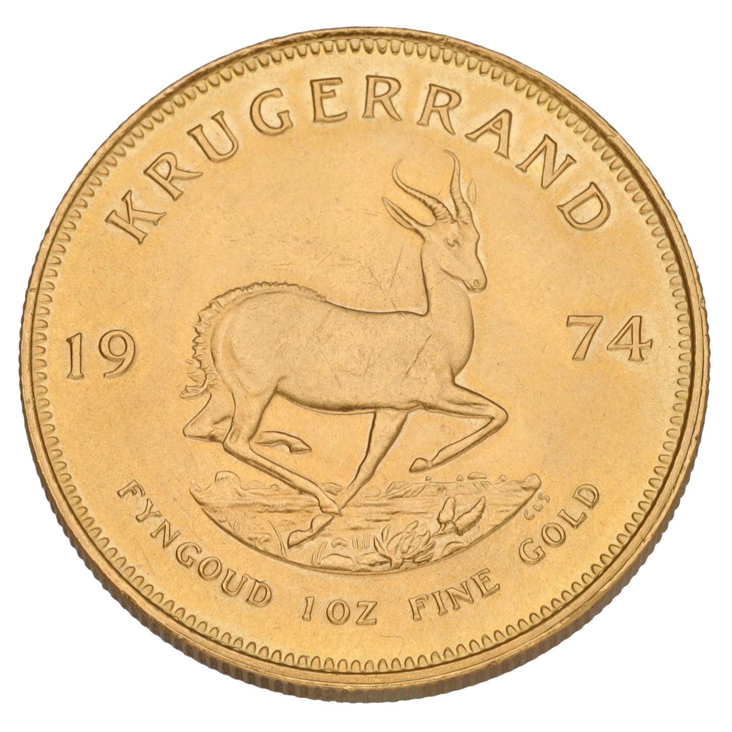22ct Gold 1 OZ Krugerrand Coin 1974