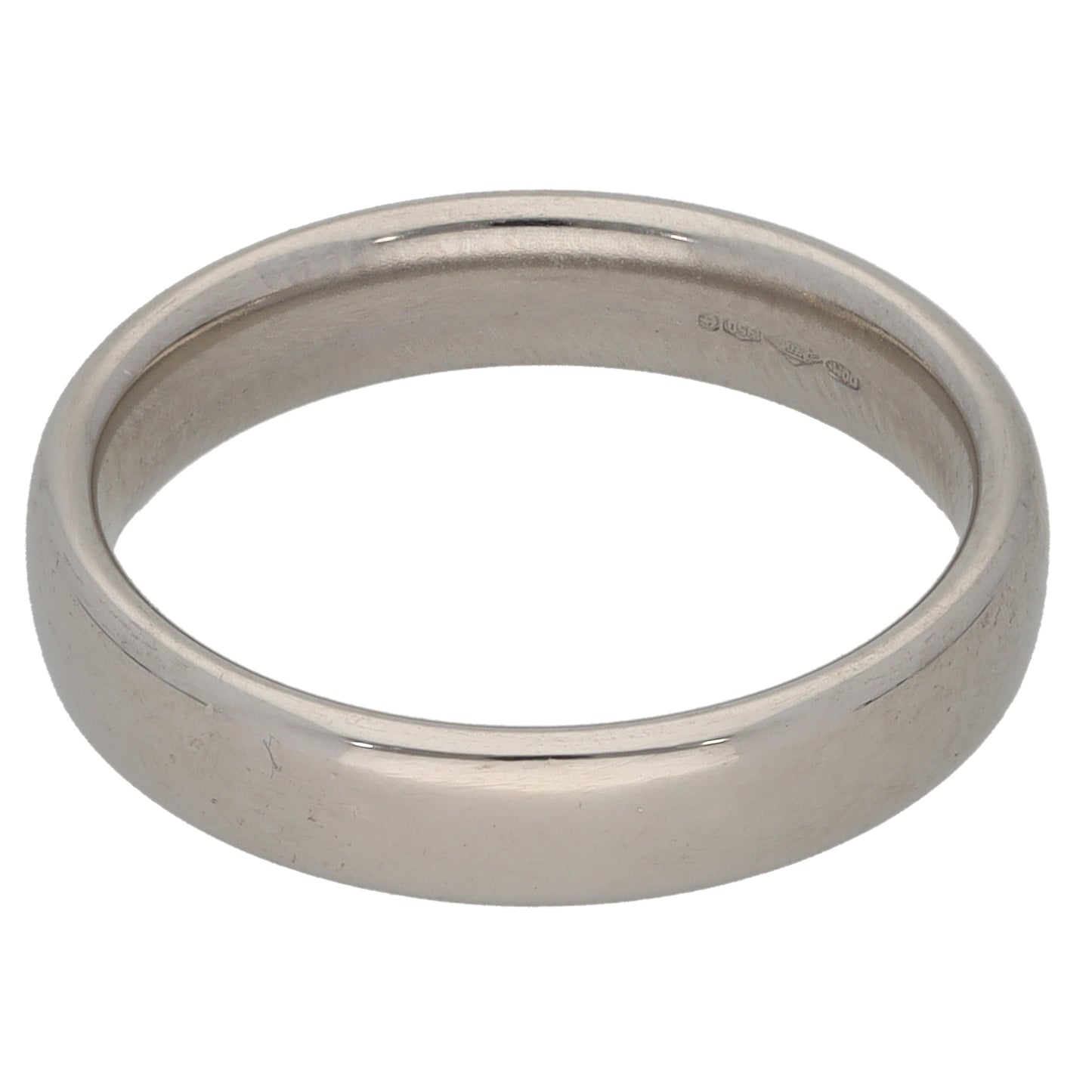 Platinum Plain Wedding Ring Size L