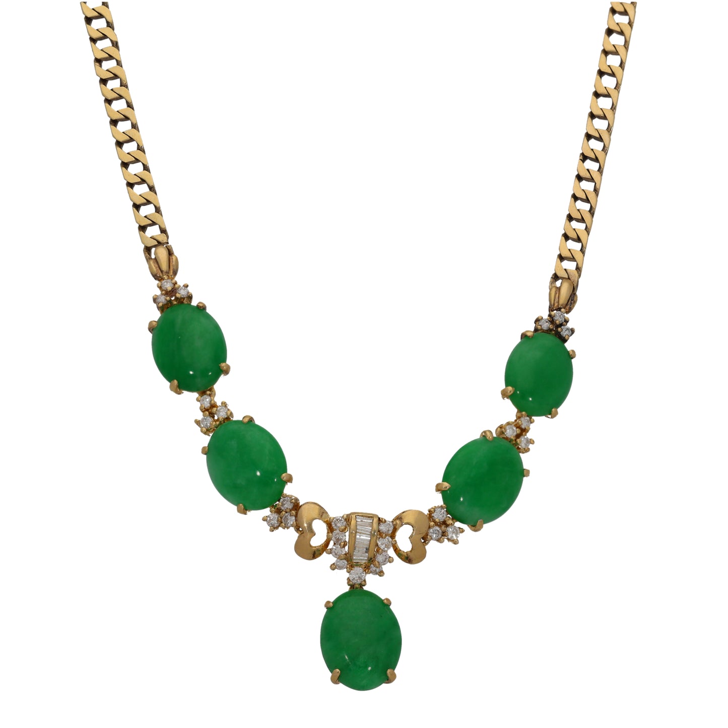 18ct Gold 0.43ct Diamond Fancy Necklace 20"