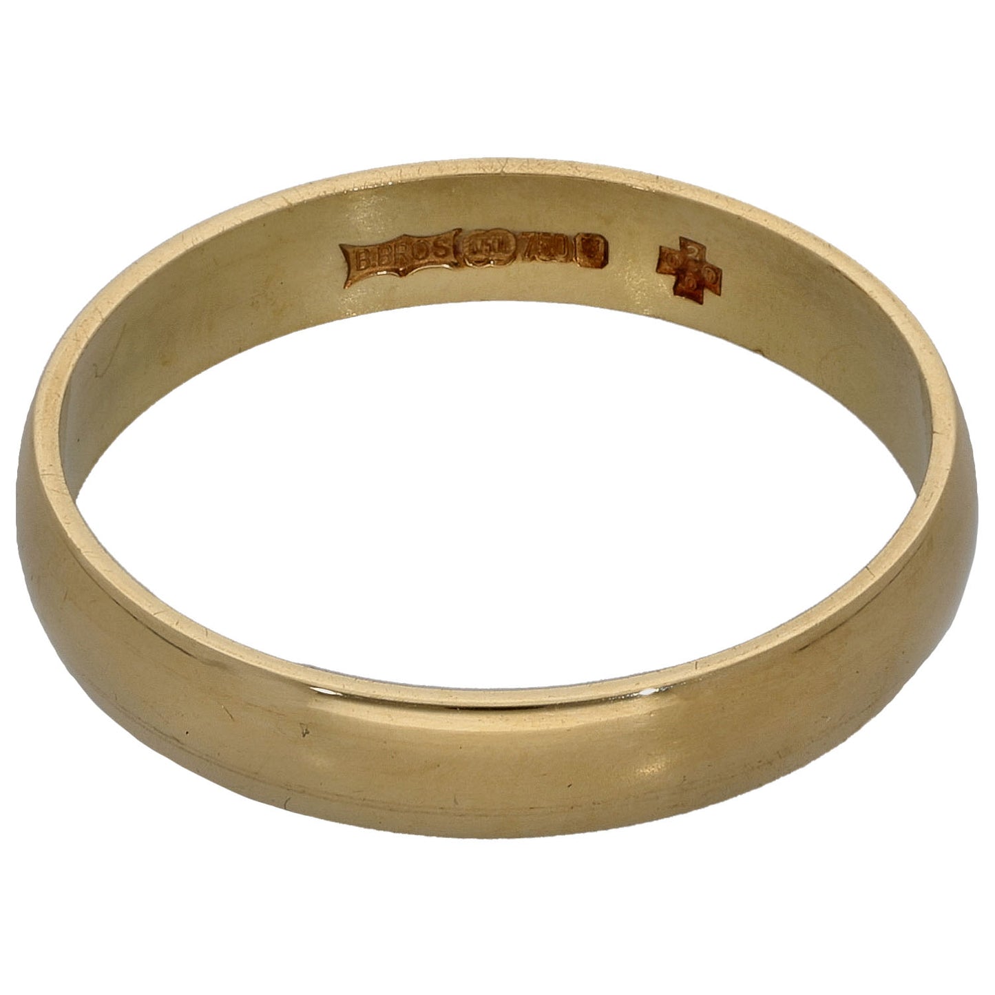 18ct Gold Plain Wedding Ring Size Q