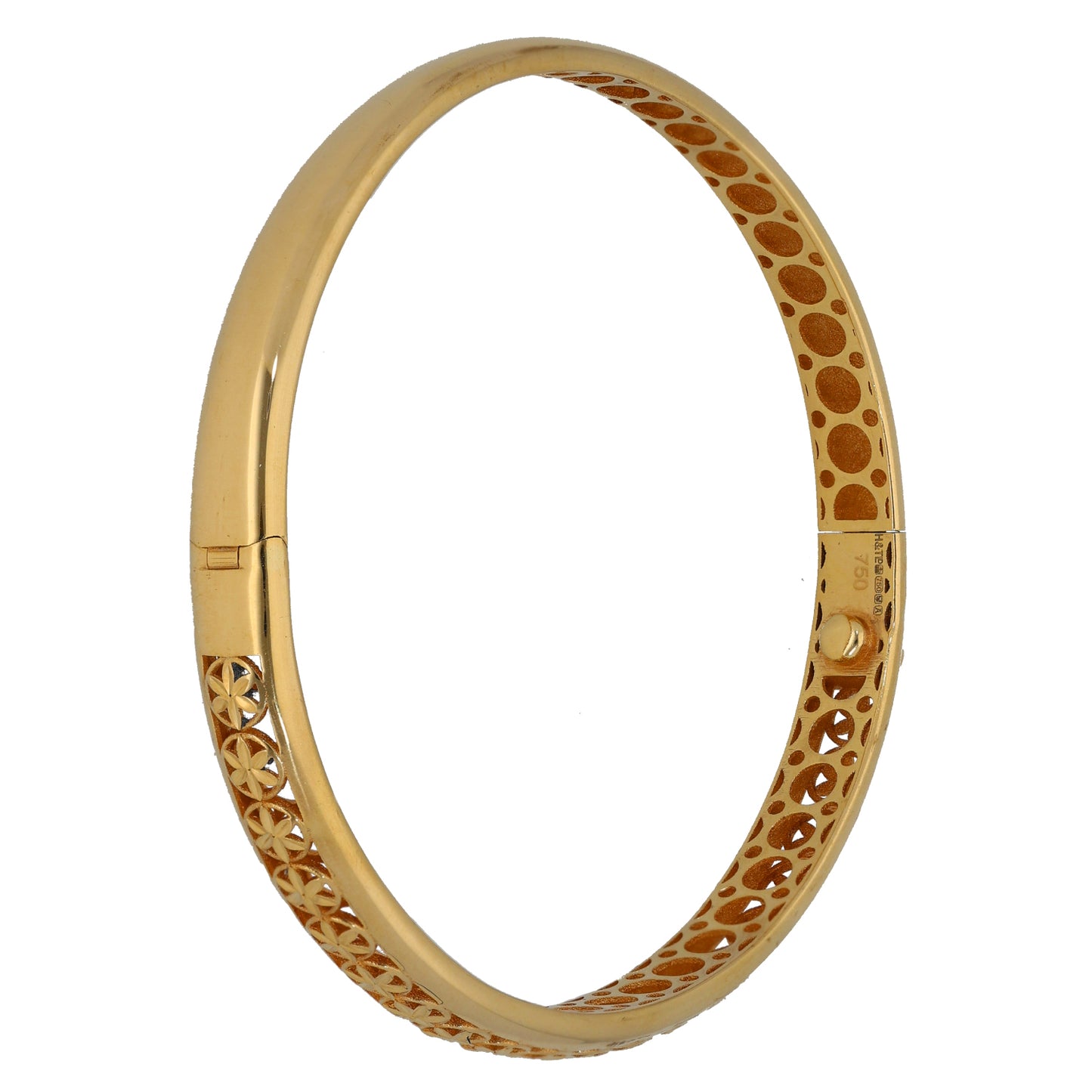 18ct Gold Hinged/Clasp Bangle