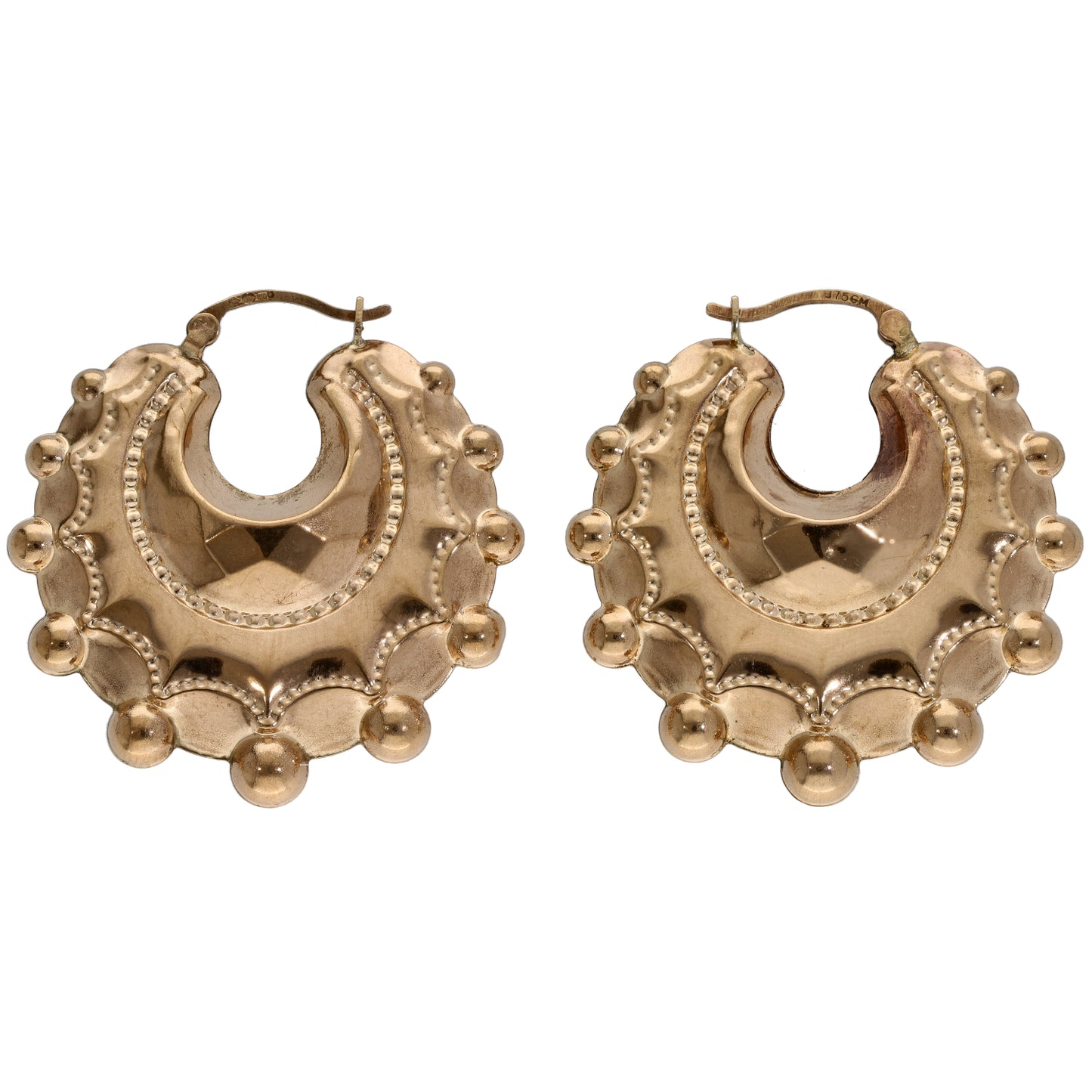 9ct Gold Creole Earrings