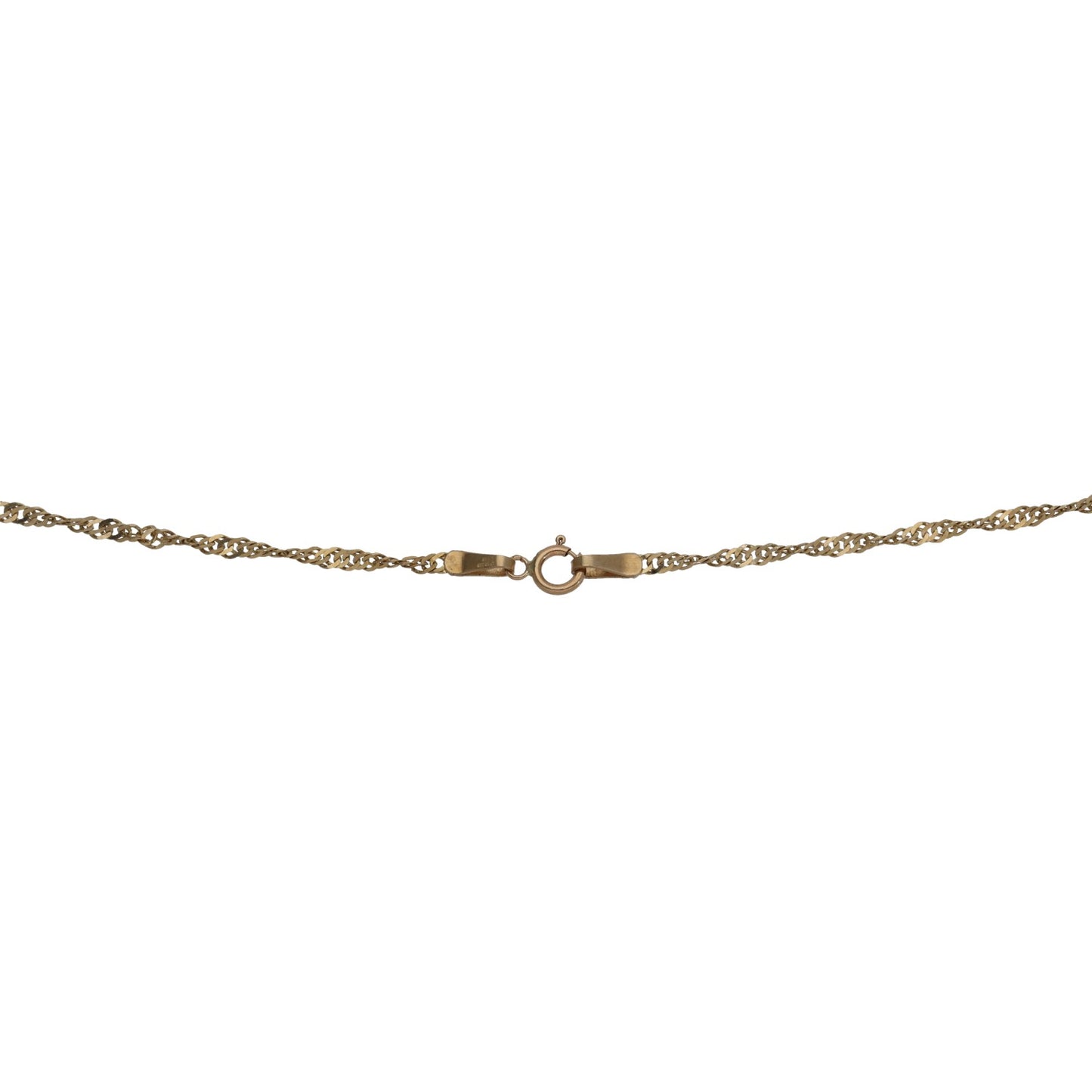 9ct gold snake chain necklace with clasp and small ring closure