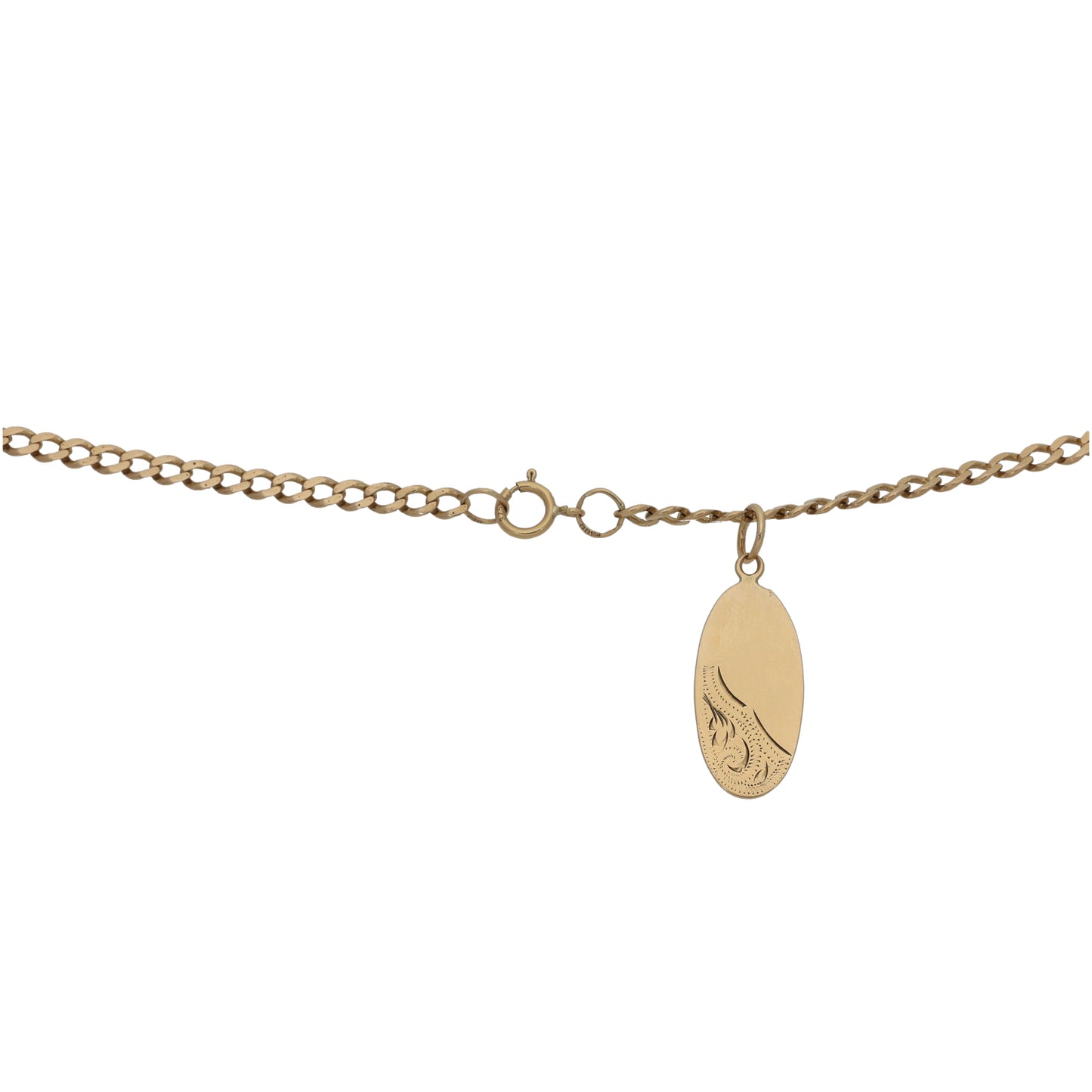 9ct Gold Ingot Pendant With Chain