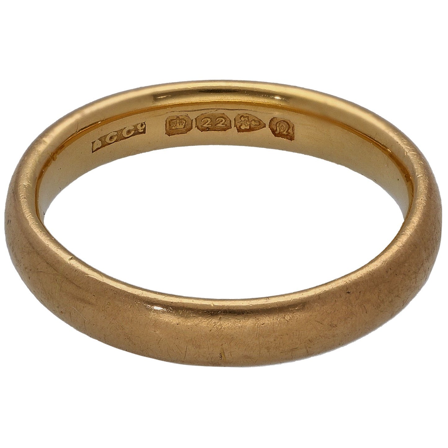 22ct Gold Plain Wedding Ring Size O
