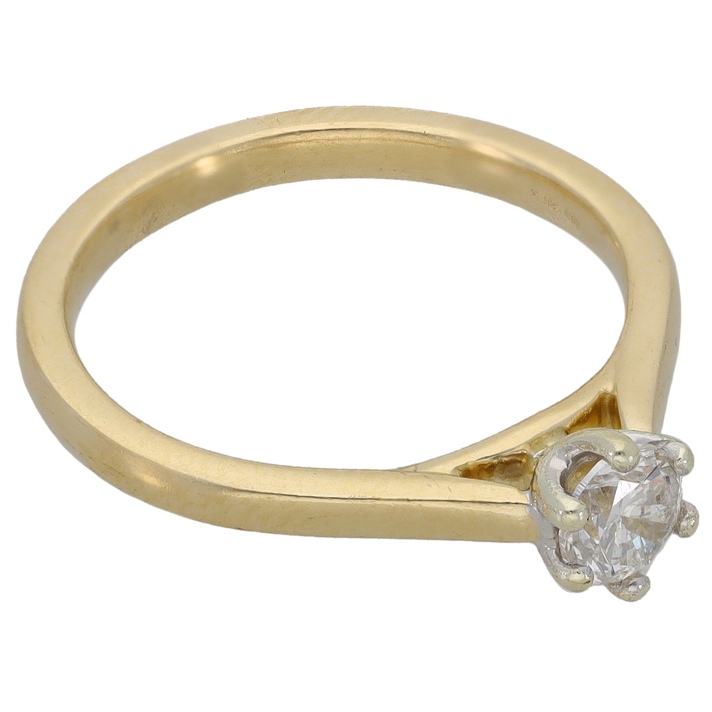 14ct Gold 0.30ct Diamond Solitaire Ring Size K