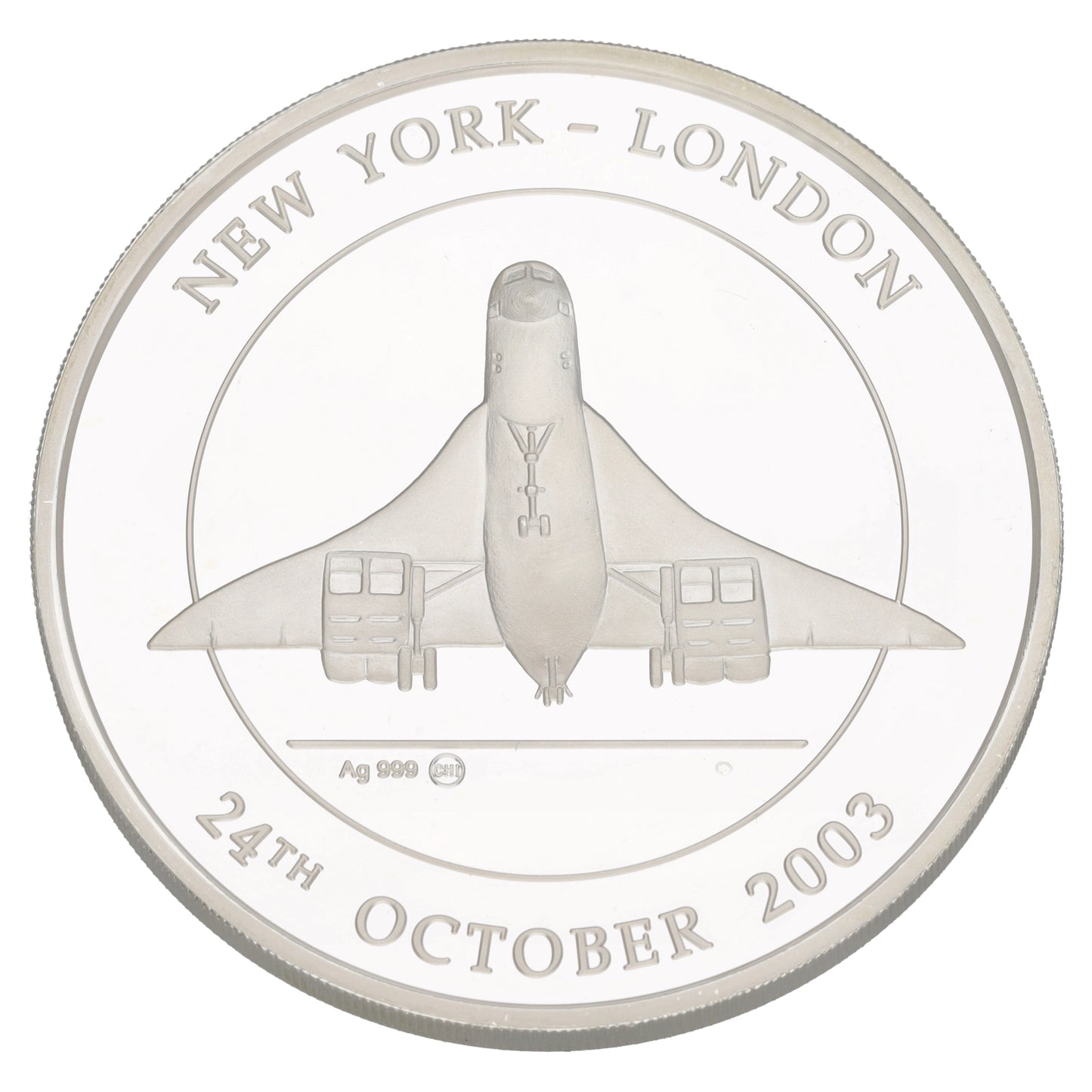 Fine Silver Last Scheduled Flight Of Concorde Commemorative Coin