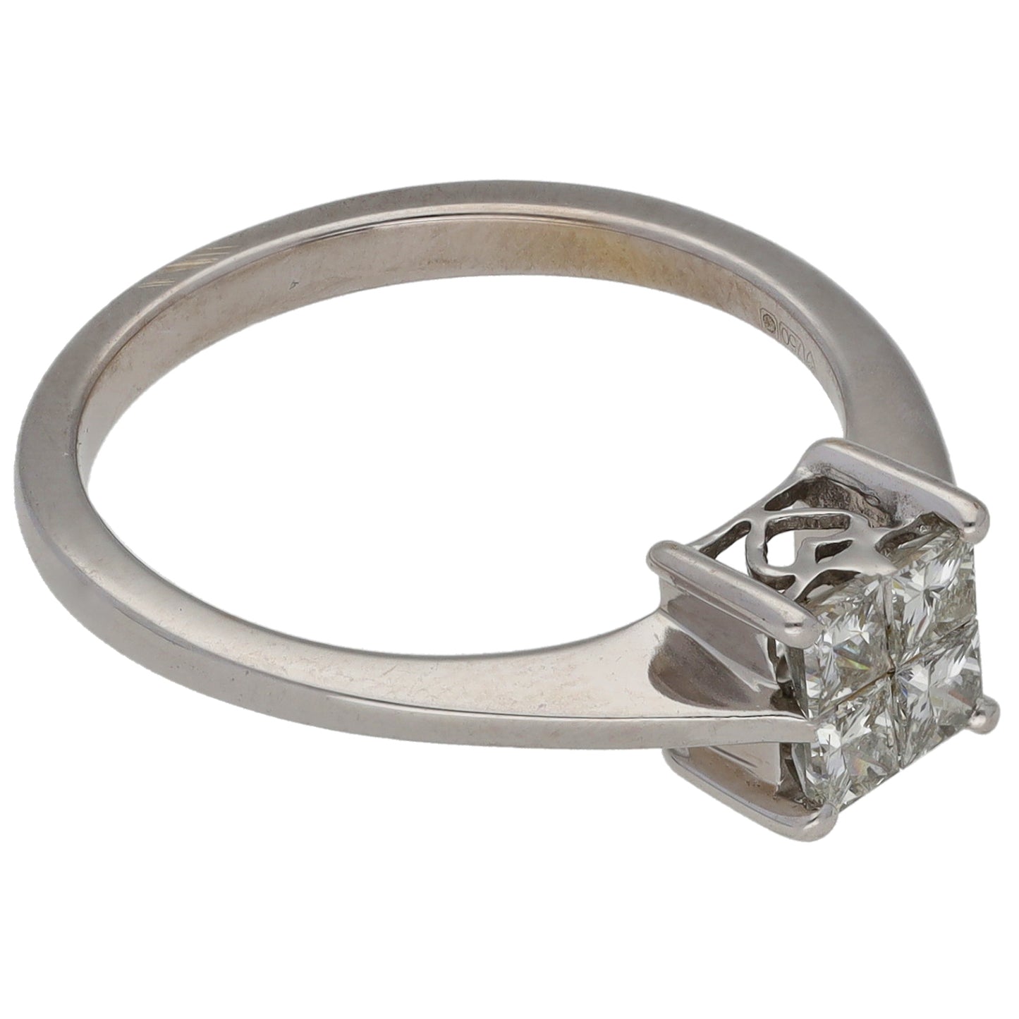 18ct White Gold 0.40ct Diamond Dress/Cocktail Ring Size N