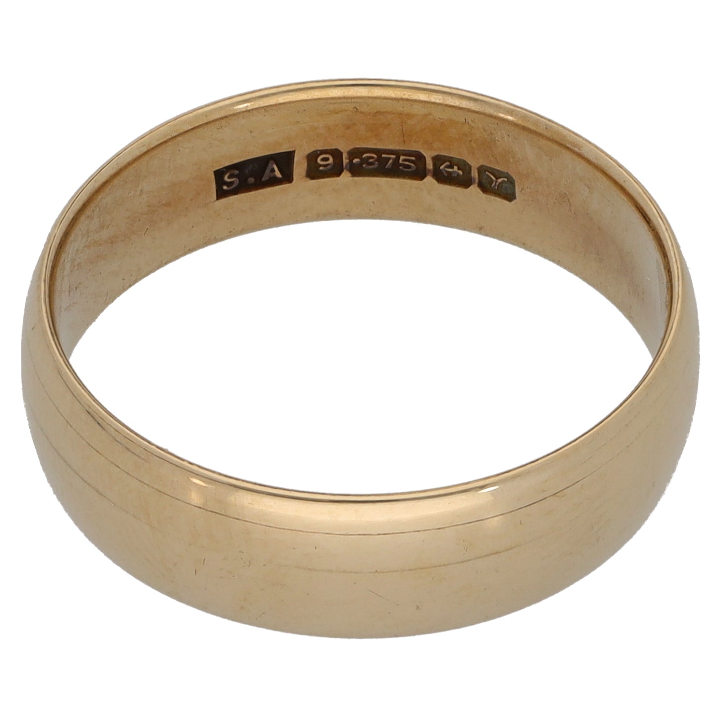 9ct Gold Plain Wedding Ring Size M