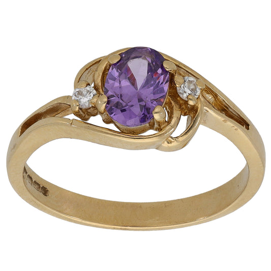 9ct Gold Imitation Dress/Cocktail Ring Size P